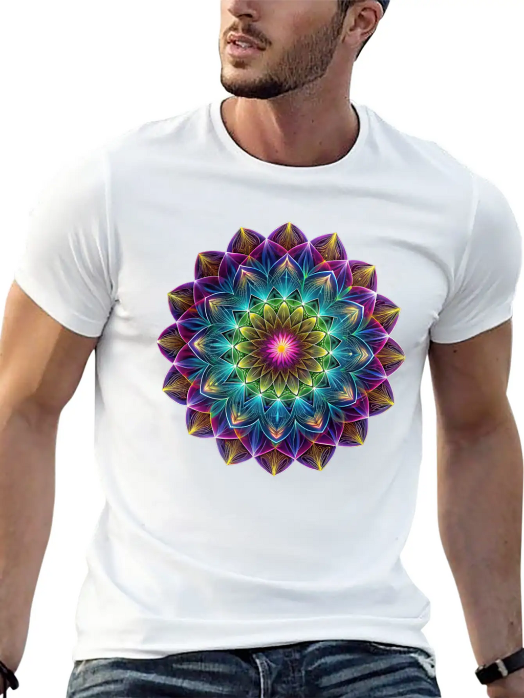 Sacred Geometry Sounds Of The Soul 1 Breathable Soft Cotton T-Shirt – Timeless Casual Look