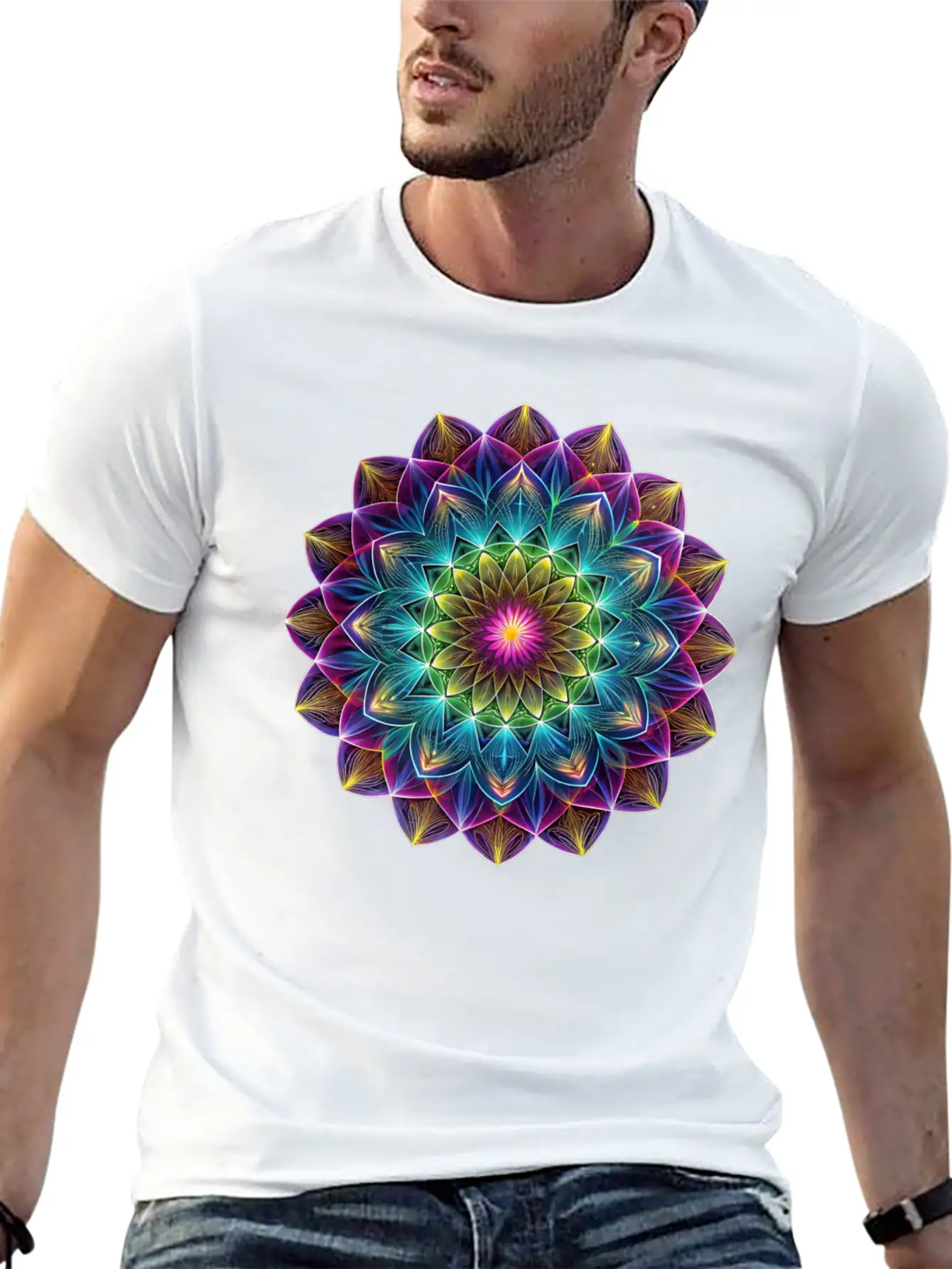 Sacred Geometry Sounds Of The Soul 1 Breathable Soft Cotton T-Shirt – Timeless Casual Look