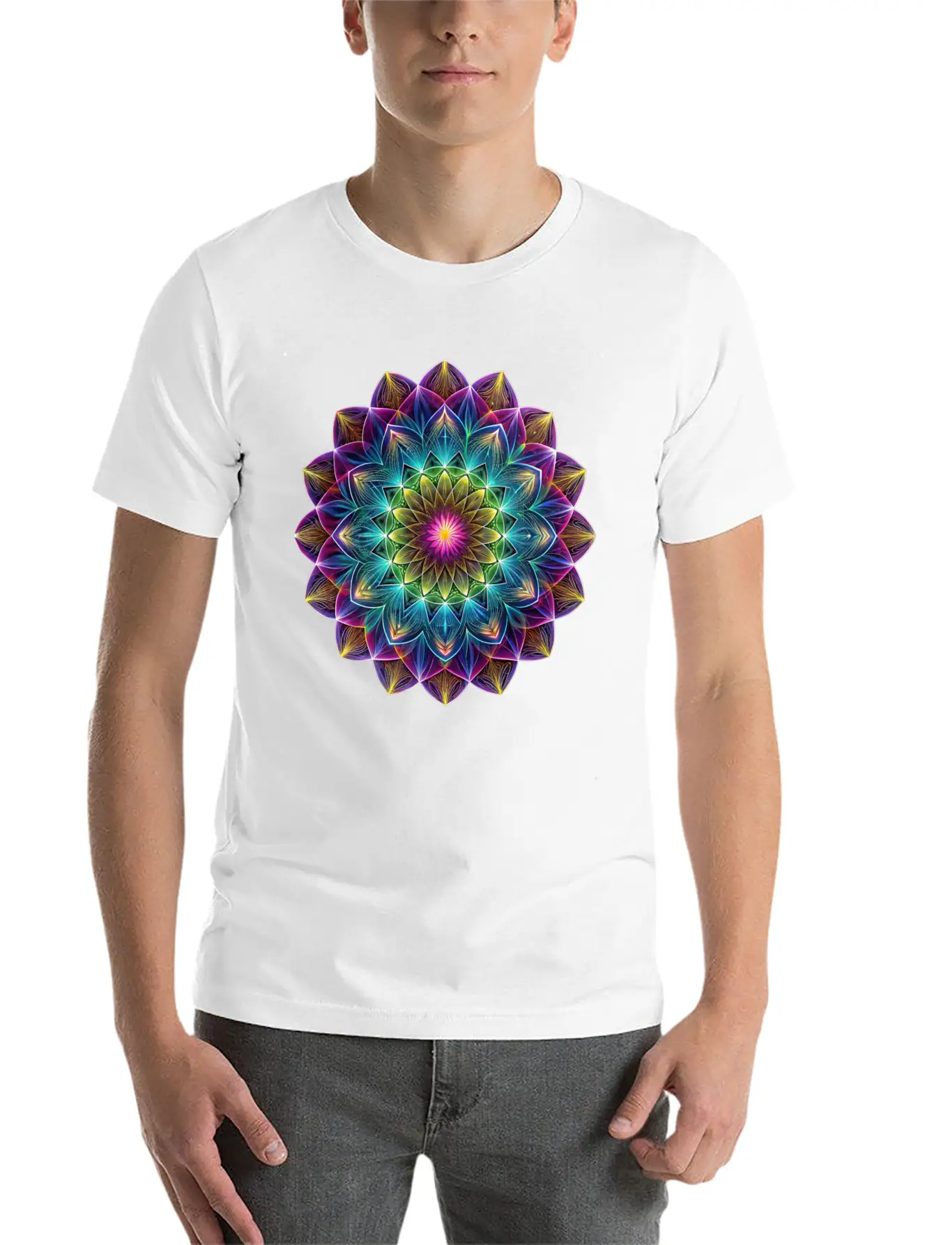 Sacred Geometry Sounds Of The Soul 1 Breathable Soft Cotton T-Shirt – Timeless Casual Look