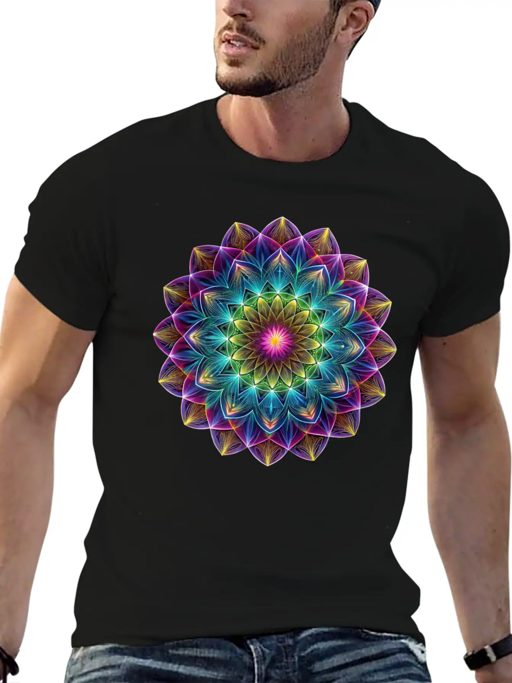 Sacred Geometry Sounds Of The Soul 1 Breathable Soft Cotton T-Shirt – Timeless Casual Look