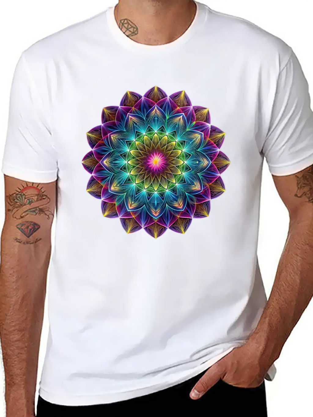 Sacred Geometry Sounds Of The Soul 1 Breathable Soft Cotton T-Shirt – Timeless Casual Look