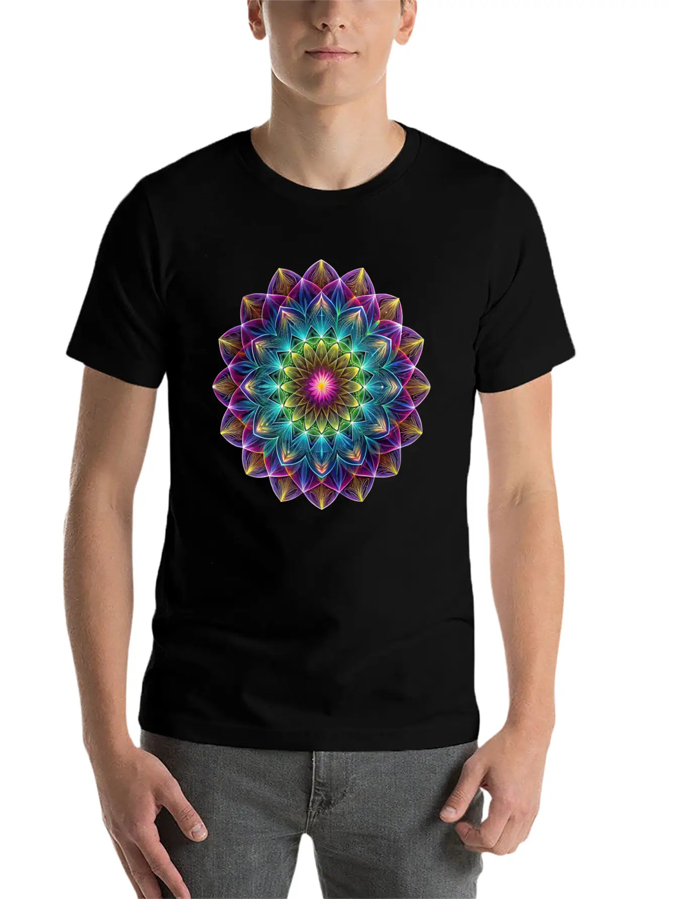 Sacred Geometry Sounds Of The Soul 1 Breathable Soft Cotton T-Shirt – Timeless Casual Look