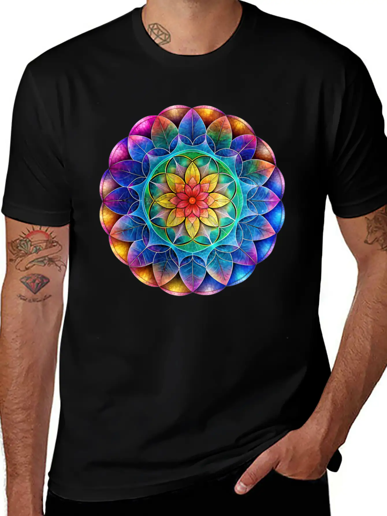 Sacred Geometry Sounds Of The Soul 9 Classic Cotton Tee – Unisex Comfort For Any Season