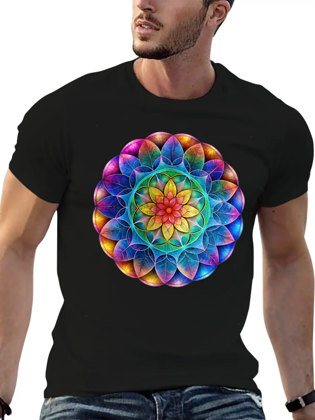 Sacred Geometry Sounds Of The Soul 9 Classic Cotton Tee – Unisex Comfort For Any Season