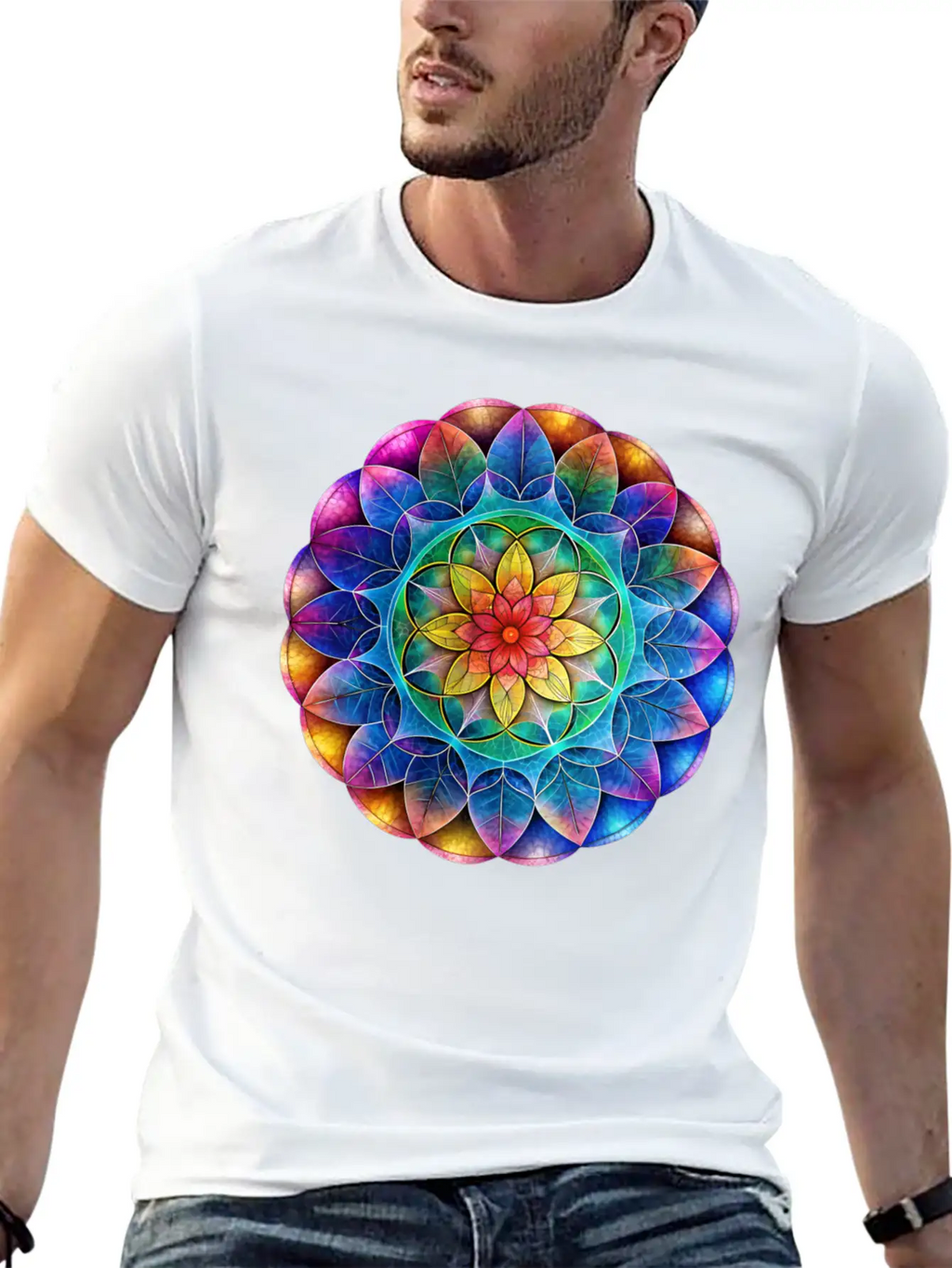 Sacred Geometry Sounds Of The Soul 9 Classic Cotton Tee – Unisex Comfort For Any Season