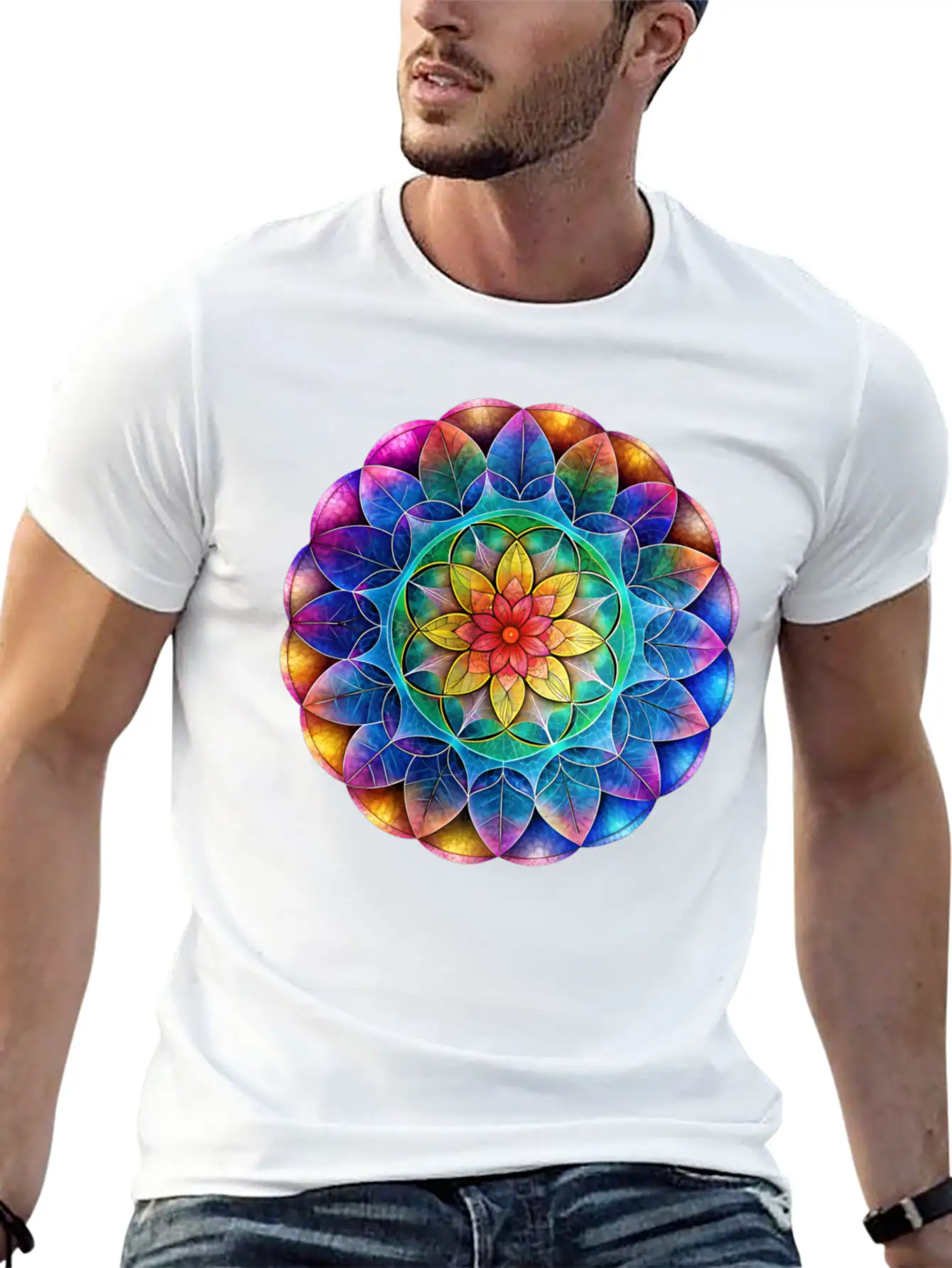 Sacred Geometry Sounds Of The Soul 9 Classic Cotton Tee – Unisex Comfort For Any Season