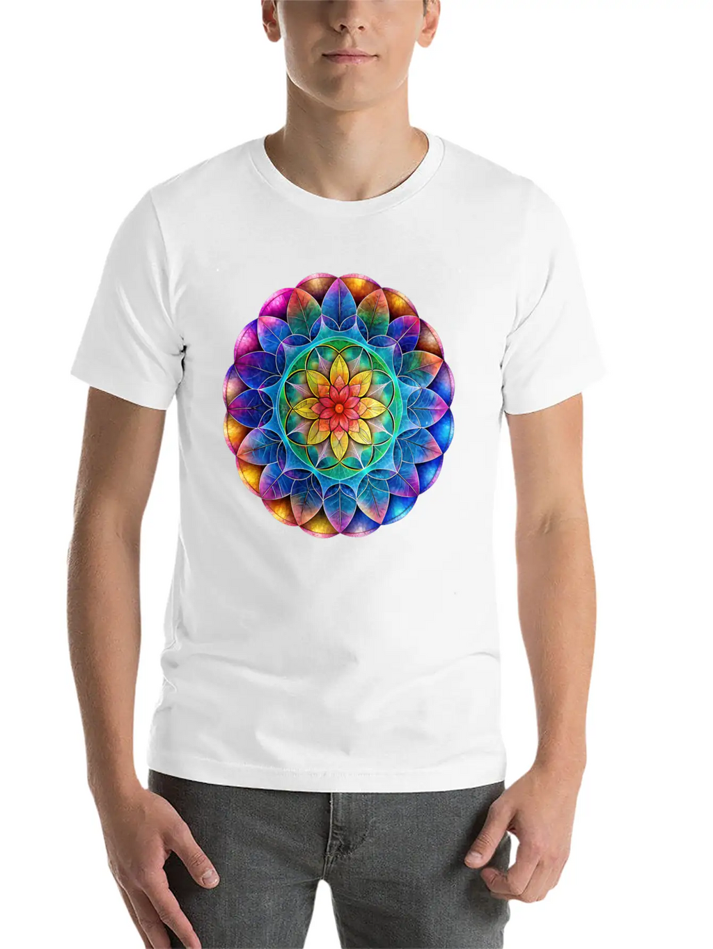 Sacred Geometry Sounds Of The Soul 9 Classic Cotton Tee – Unisex Comfort For Any Season