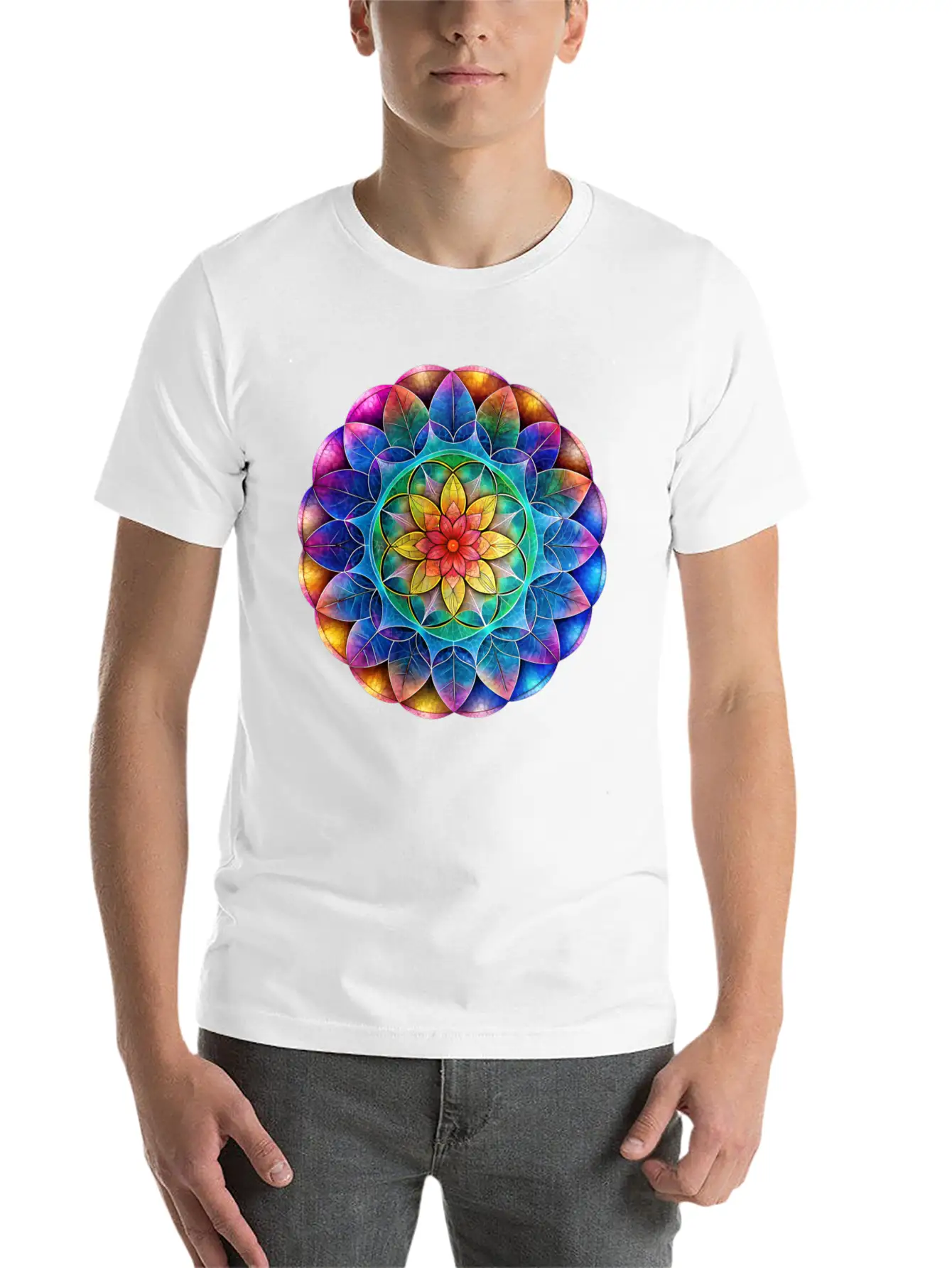 Sacred Geometry Sounds Of The Soul 9 Classic Cotton Tee – Unisex Comfort For Any Season