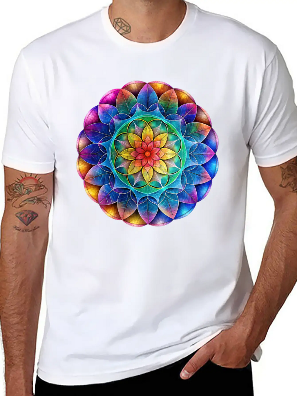 Sacred Geometry Sounds Of The Soul 9 Classic Cotton Tee – Unisex Comfort For Any Season