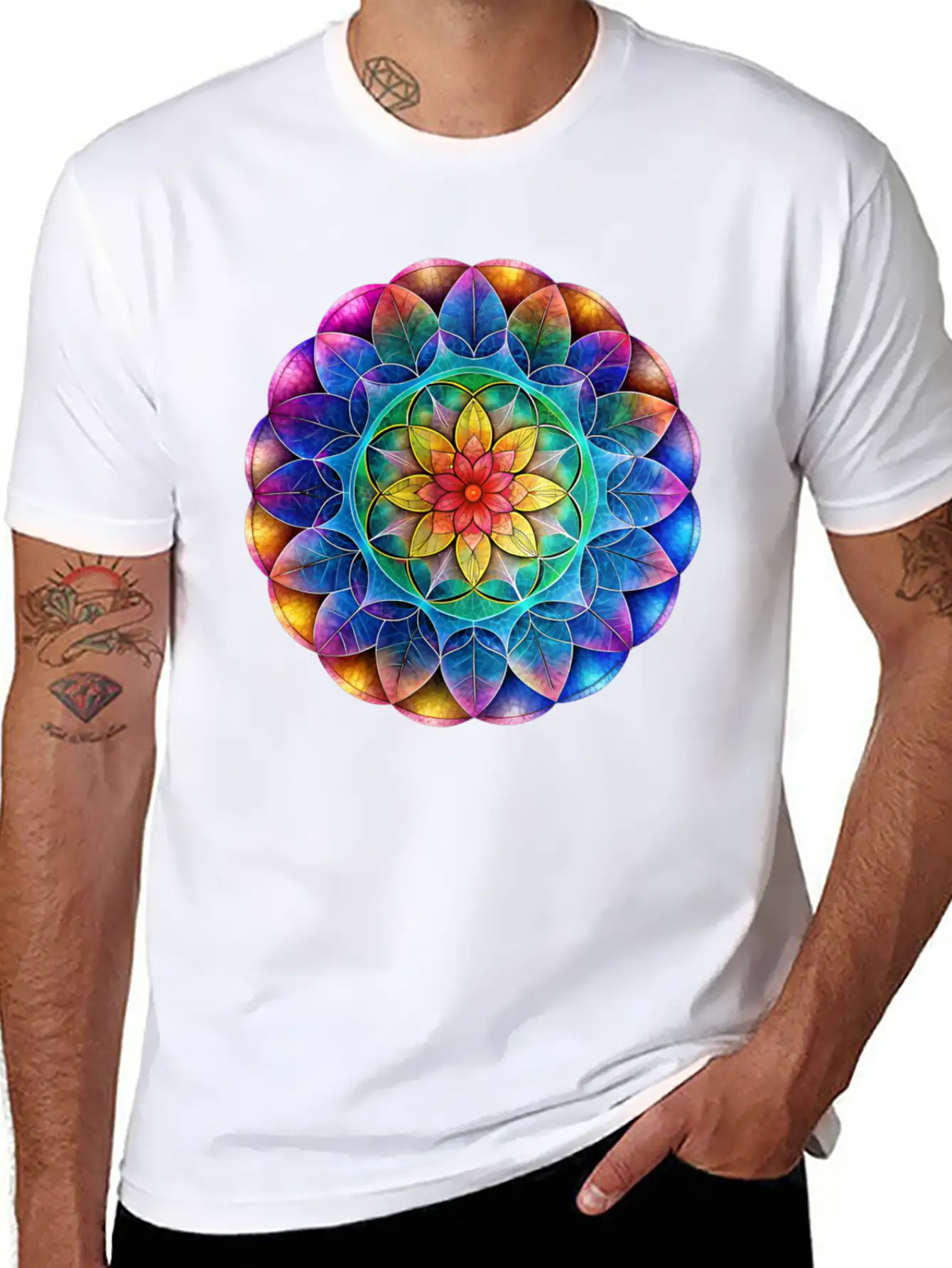 Sacred Geometry Sounds Of The Soul 9 Classic Cotton Tee – Unisex Comfort For Any Season