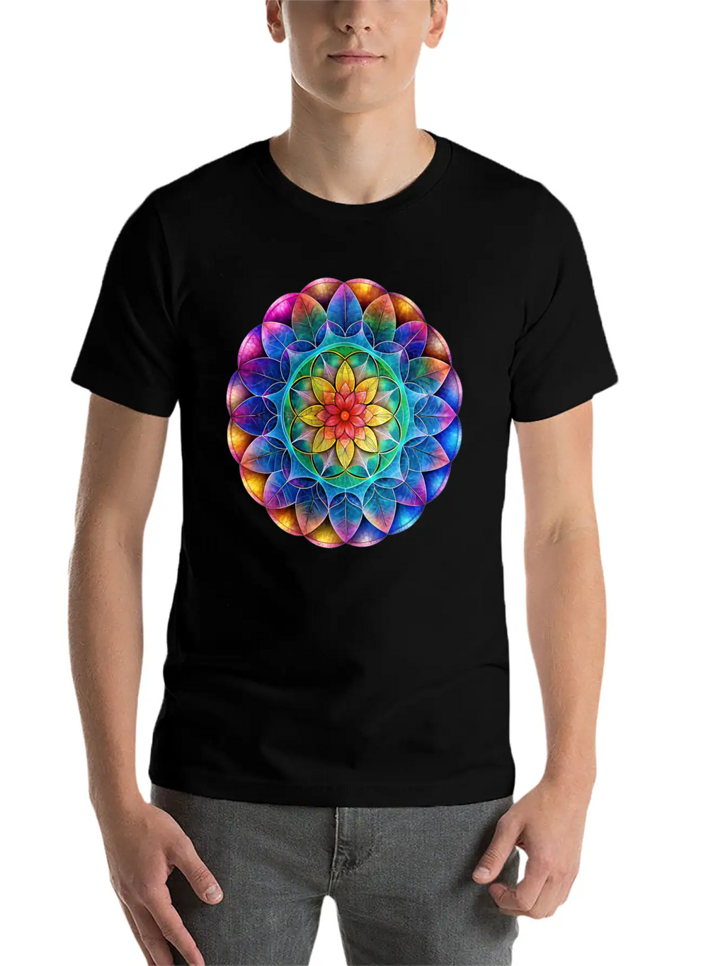 Sacred Geometry Sounds Of The Soul 9 Classic Cotton Tee – Unisex Comfort For Any Season