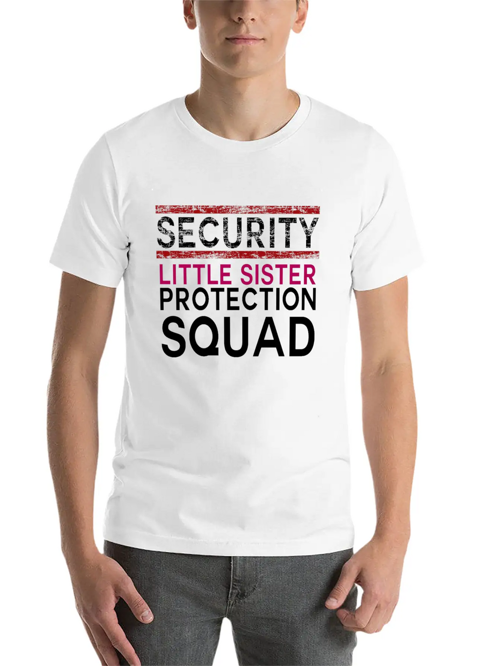 Safety Little Sister Protection Group Big Brother Classic Cotton Tee – Unisex Comfort For Any Season