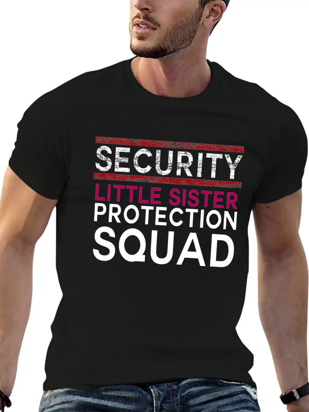 Safety Little Sister Protection Group Big Brother Classic Cotton Tee – Unisex Comfort For Any Season
