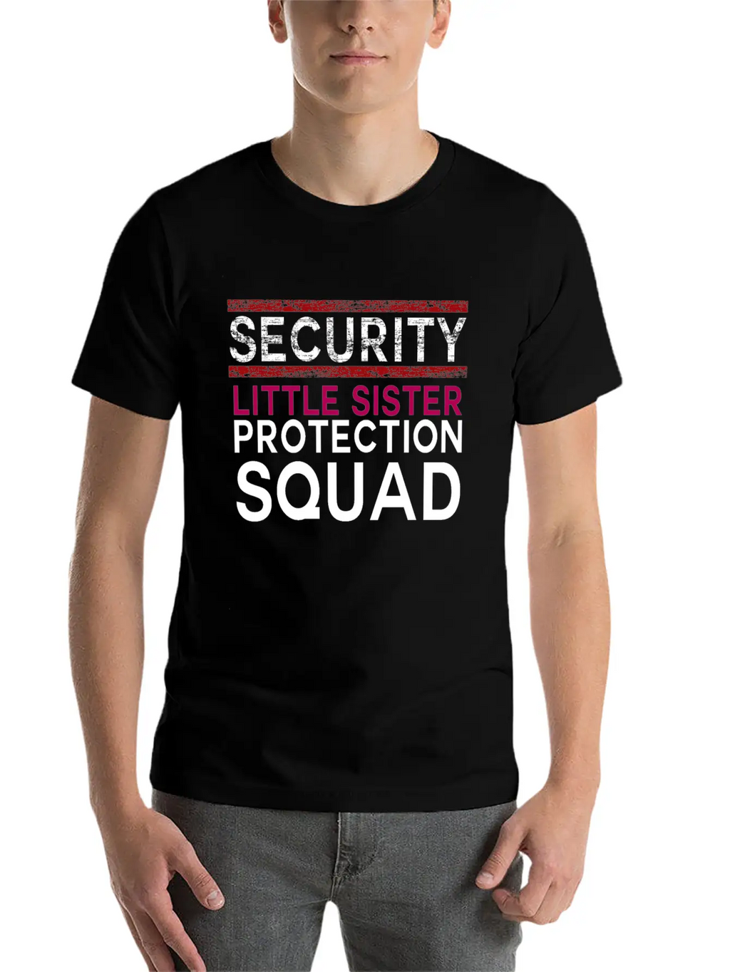 Safety Little Sister Protection Group Big Brother Classic Cotton Tee – Unisex Comfort For Any Season