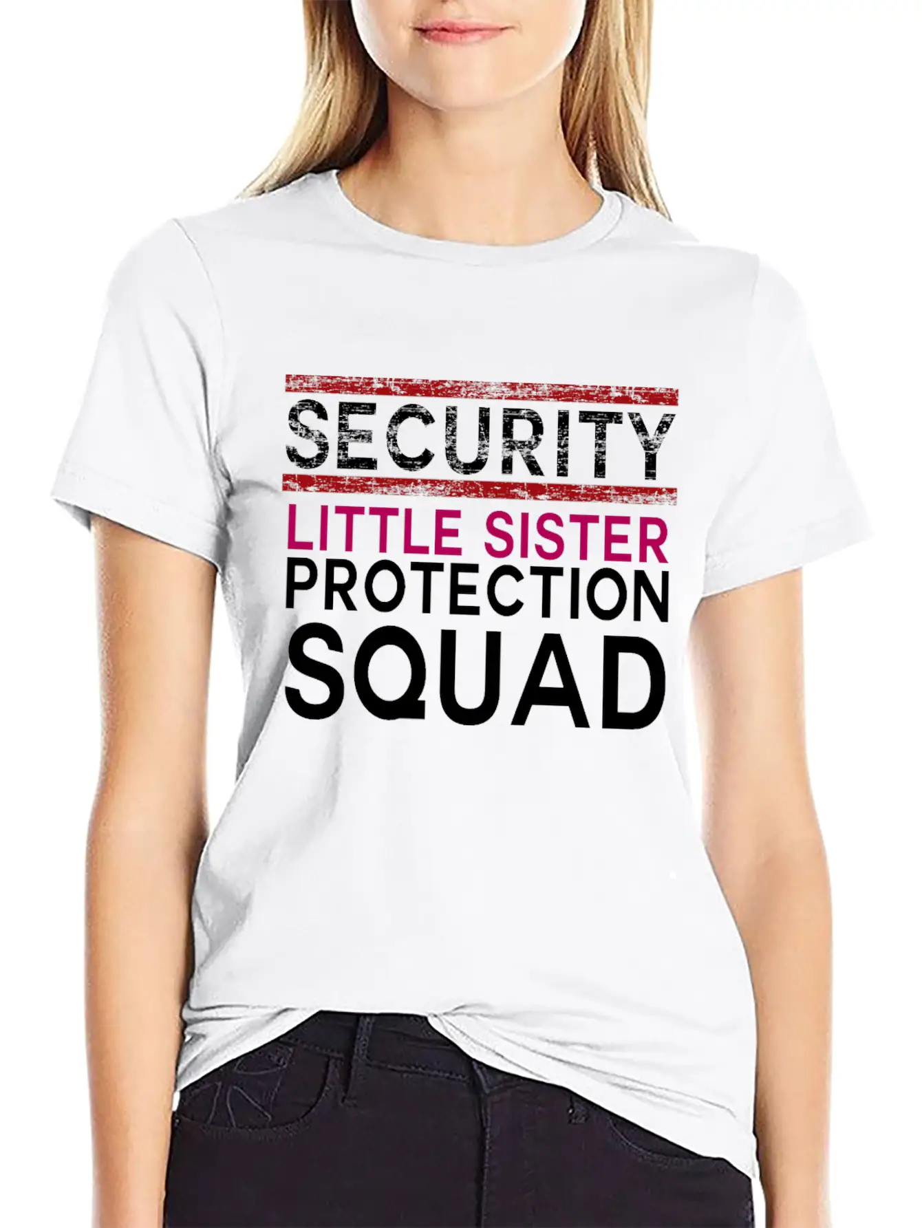 Safety Little Sister Protection Group Big Brother Classic Cotton Tee – Unisex Comfort For Any Season