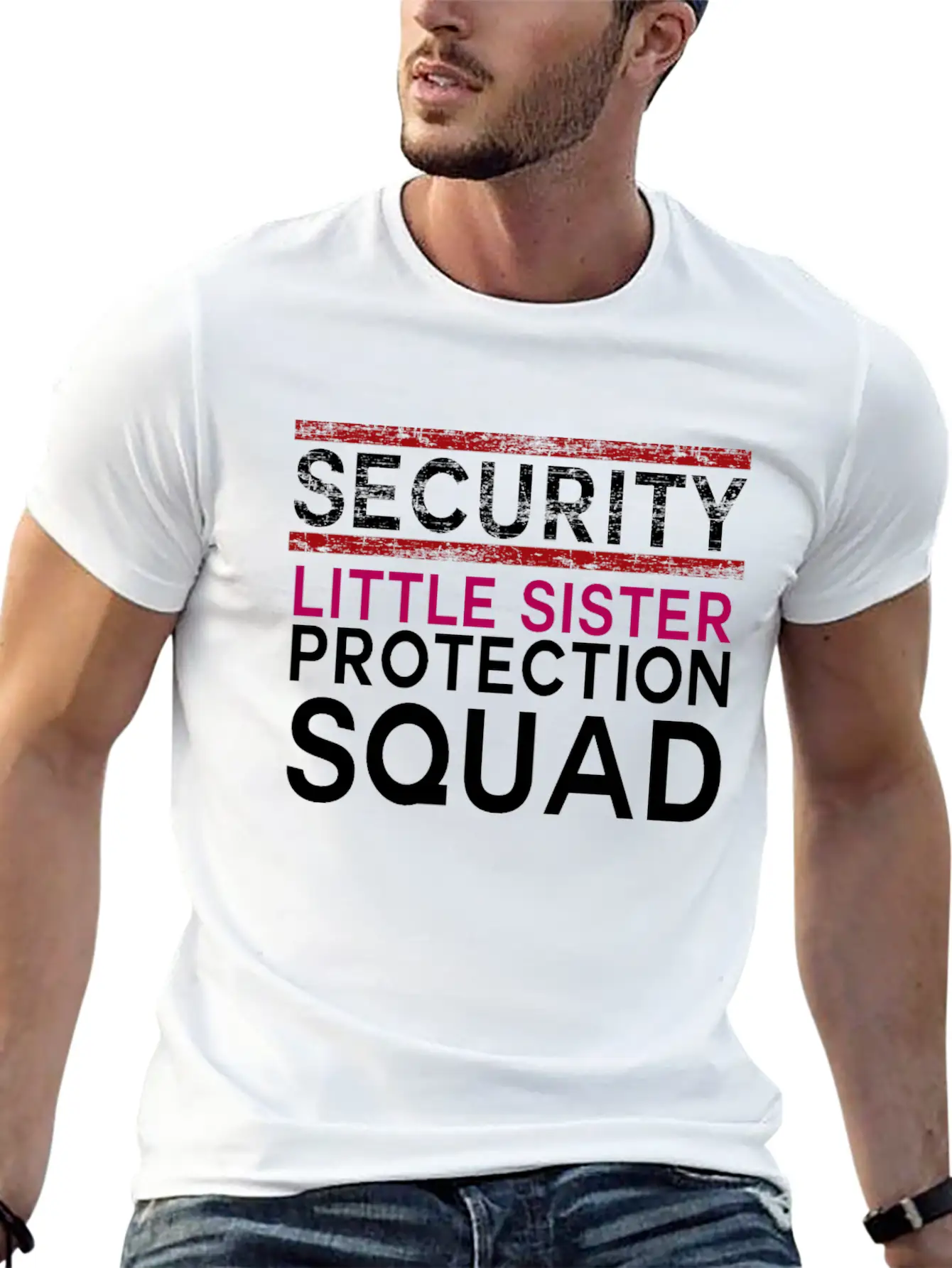 Safety Little Sister Protection Group Big Brother Classic Cotton Tee – Unisex Comfort For Any Season