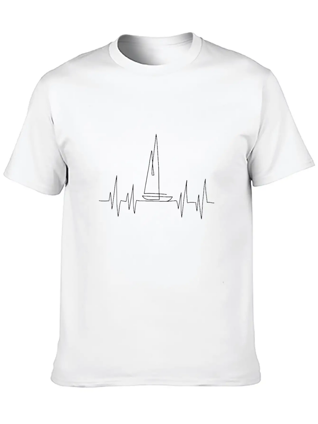 SAILBOAT HEART BEAT | Sailing Trip | Boatlife Unisex Casual T-Shirt – Clean Design For Daily Comfort