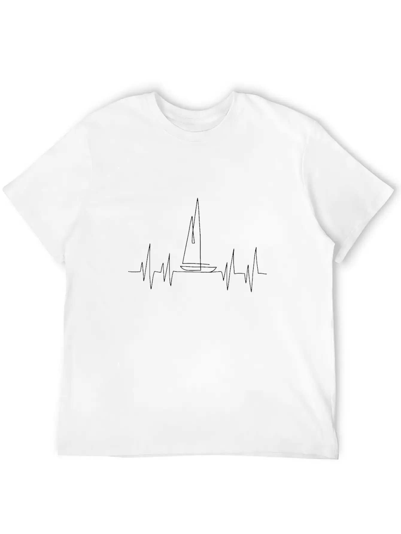 SAILBOAT HEART BEAT | Sailing Trip | Boatlife Unisex Casual T-Shirt – Clean Design For Daily Comfort