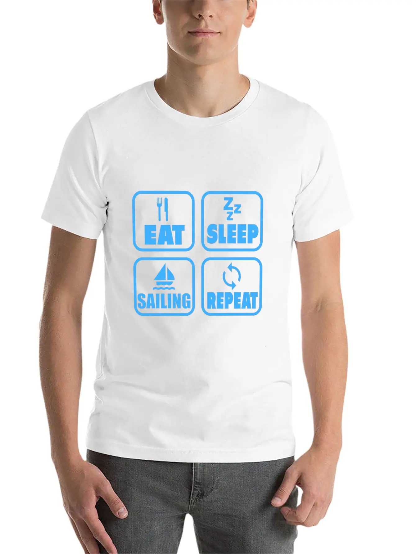 Sailing Sport Love Boat Energy Wind Sea Gift Timeless Short Sleeve Tee – Comfy And Minimalist Design