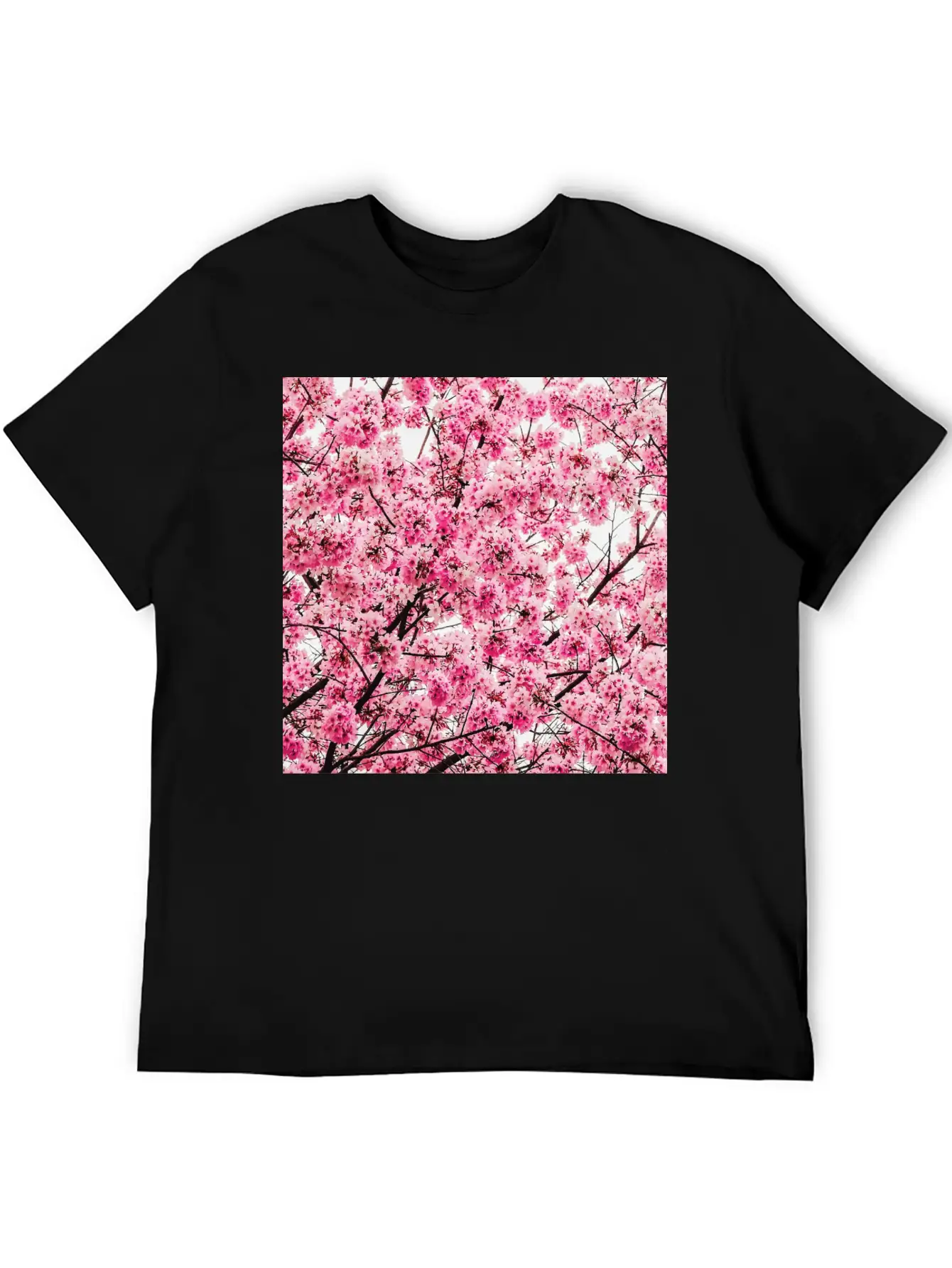 Sakura Tree - Cool Pattern Print Cherry Blossom Classic Cotton Tee – Unisex Comfort For Any Season