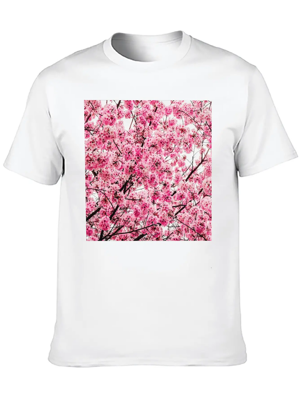 Sakura Tree - Cool Pattern Print Cherry Blossom Classic Cotton Tee – Unisex Comfort For Any Season
