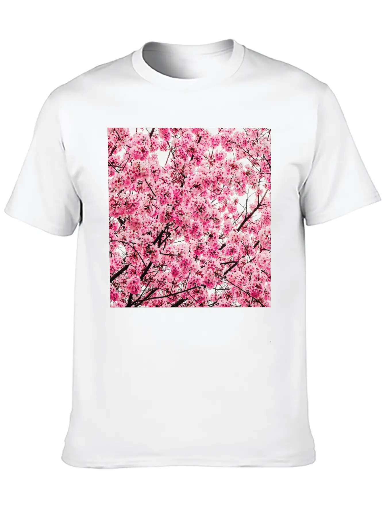 Sakura Tree - Cool Pattern Print Cherry Blossom Classic Cotton Tee – Unisex Comfort For Any Season