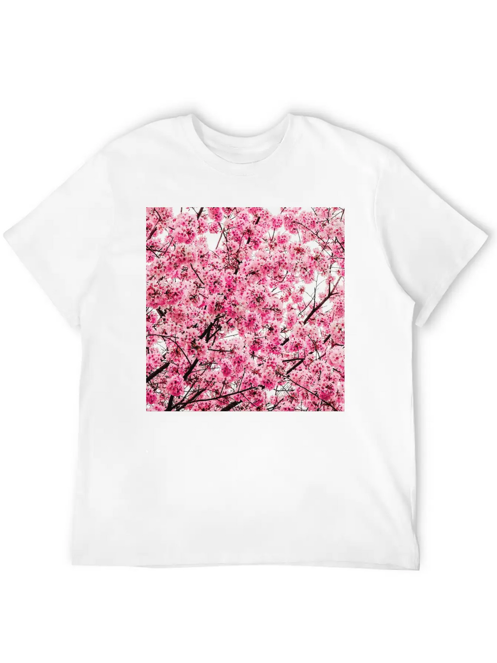 Sakura Tree - Cool Pattern Print Cherry Blossom Classic Cotton Tee – Unisex Comfort For Any Season