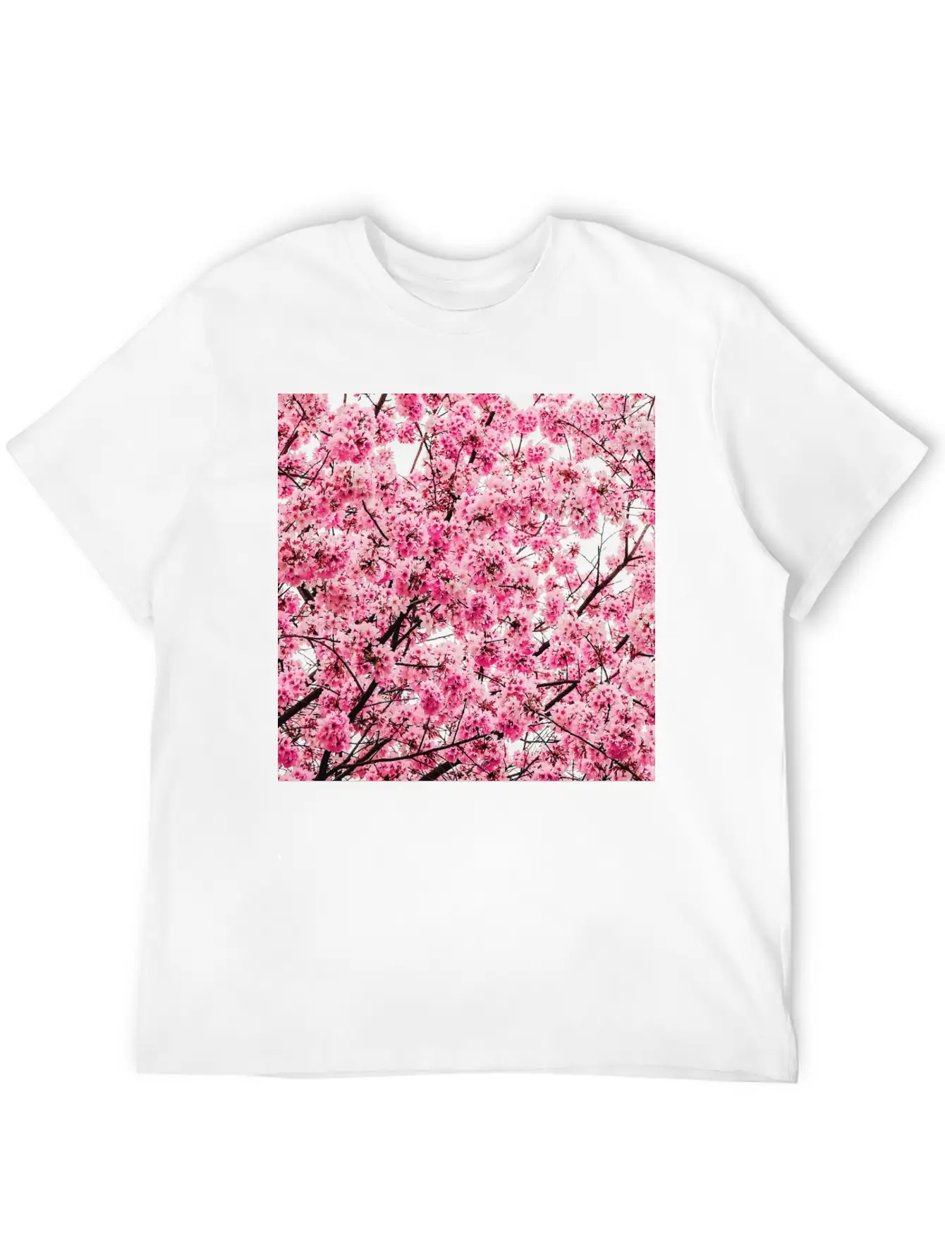 Sakura Tree - Cool Pattern Print Cherry Blossom Classic Cotton Tee – Unisex Comfort For Any Season