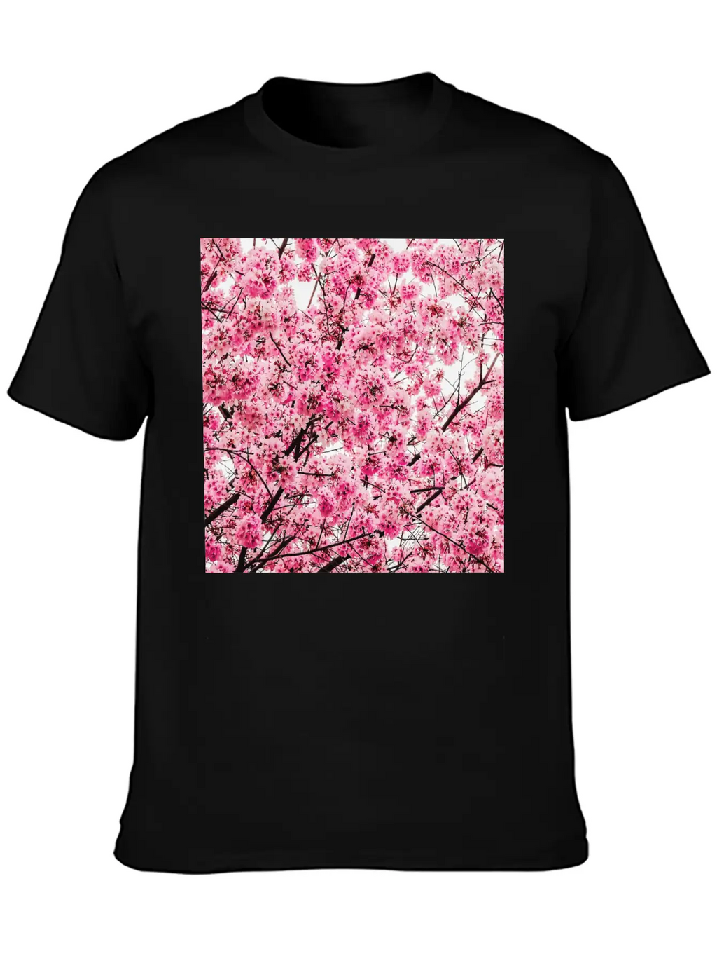 Sakura Tree - Cool Pattern Print Cherry Blossom Classic Cotton Tee – Unisex Comfort For Any Season