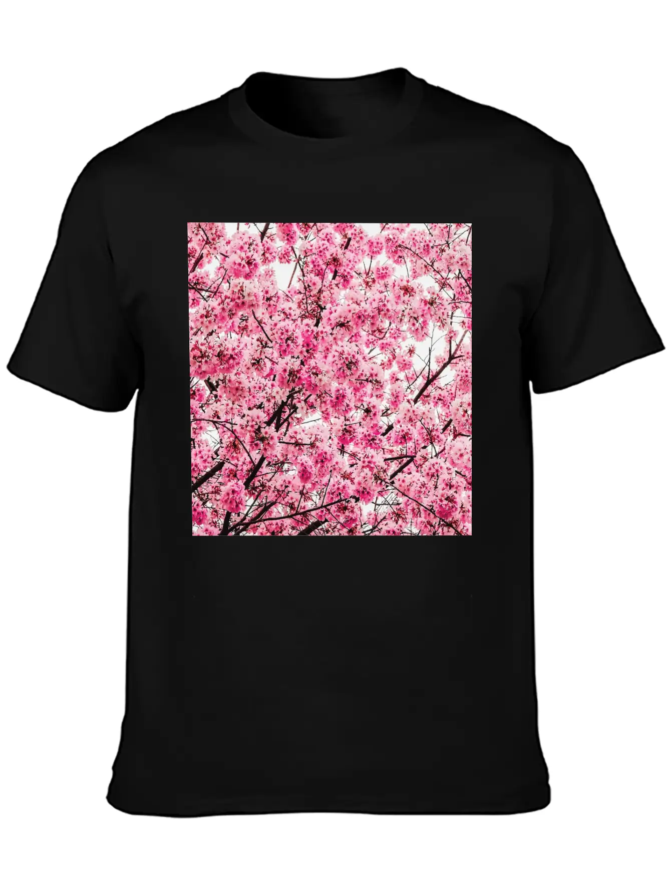 Sakura Tree - Cool Pattern Print Cherry Blossom Classic Cotton Tee – Unisex Comfort For Any Season