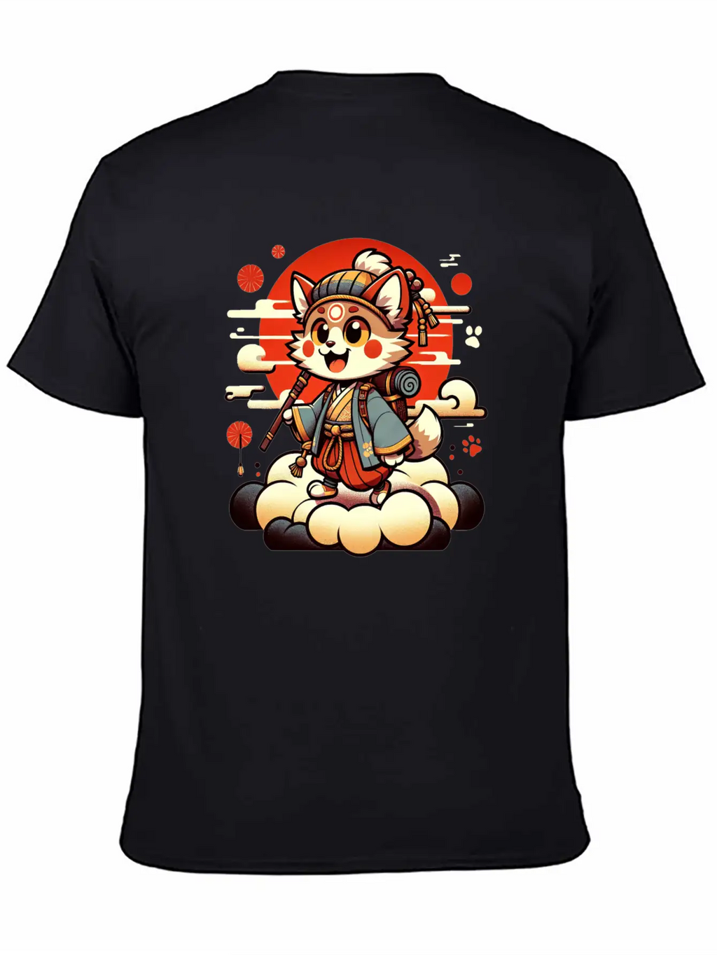 Samurai Fox - Dawn Of The Shogun Stylish Everyday T-Shirt – Unisex Basic Cotton Tee