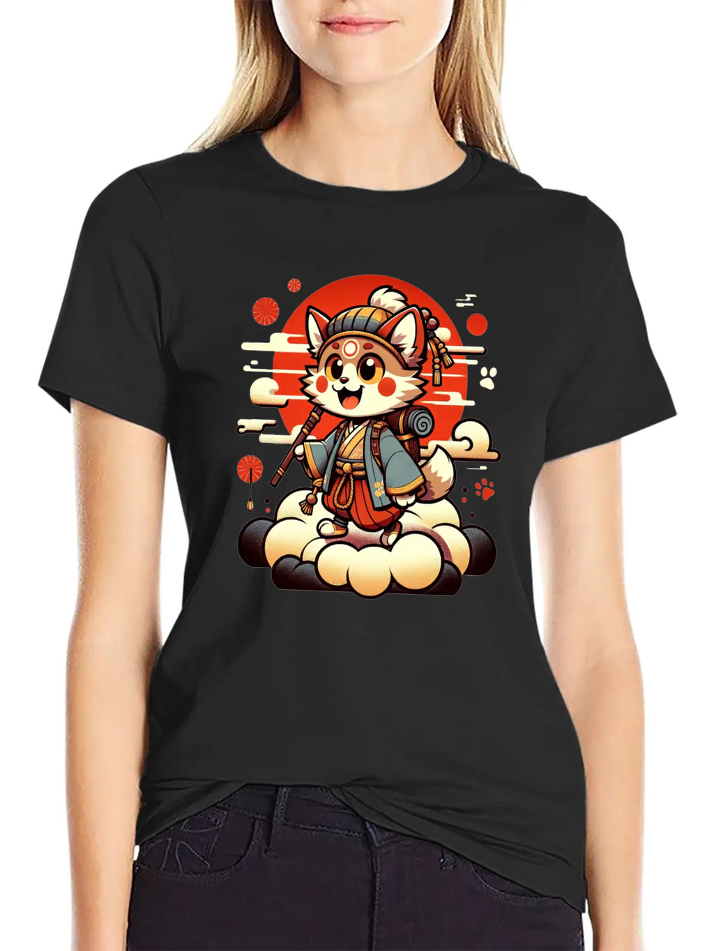 Samurai Fox - Dawn Of The Shogun Stylish Everyday T-Shirt – Unisex Basic Cotton Tee