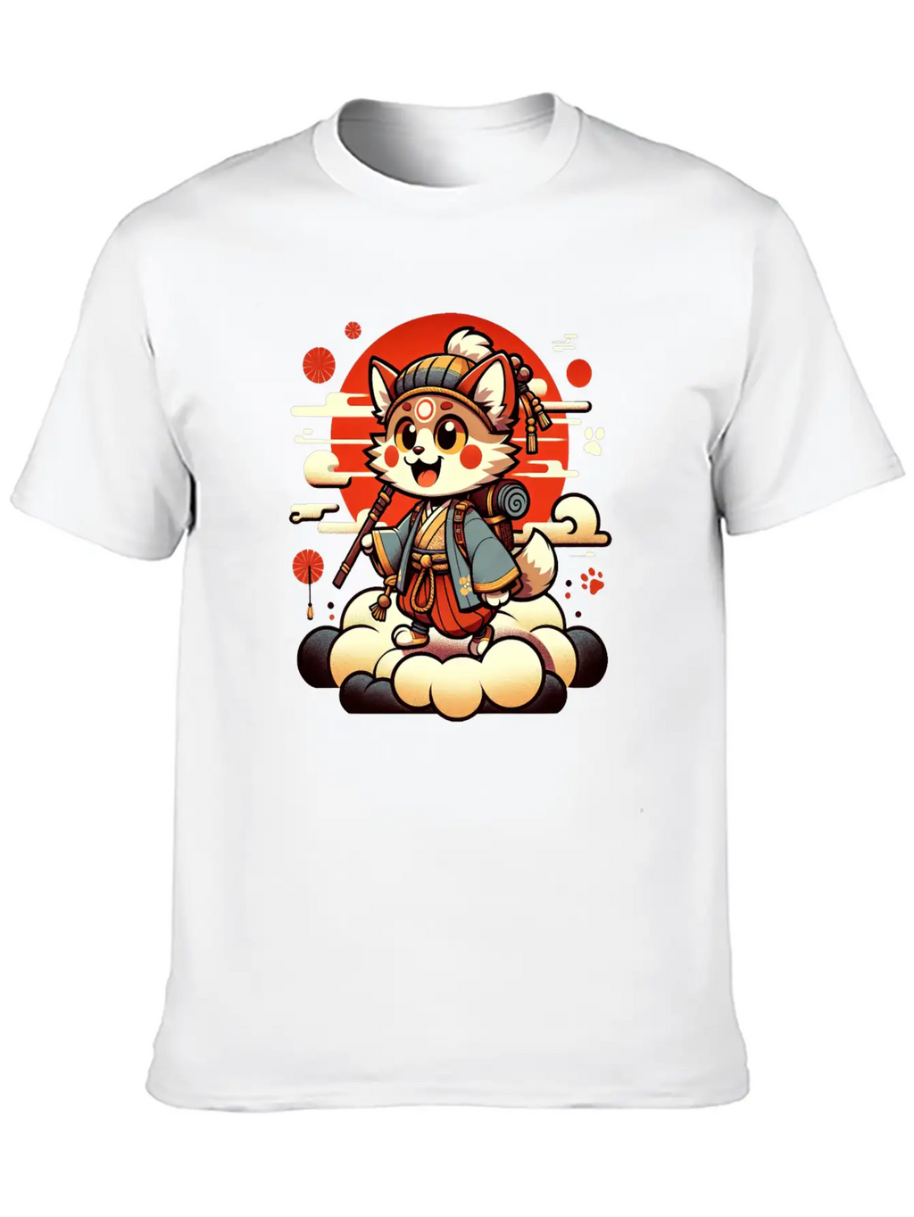 Samurai Fox - Dawn Of The Shogun Stylish Everyday T-Shirt – Unisex Basic Cotton Tee