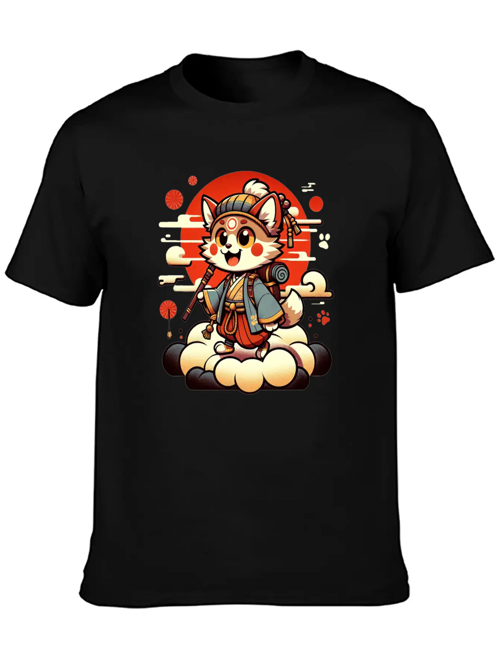 Samurai Fox - Dawn Of The Shogun Stylish Everyday T-Shirt – Unisex Basic Cotton Tee