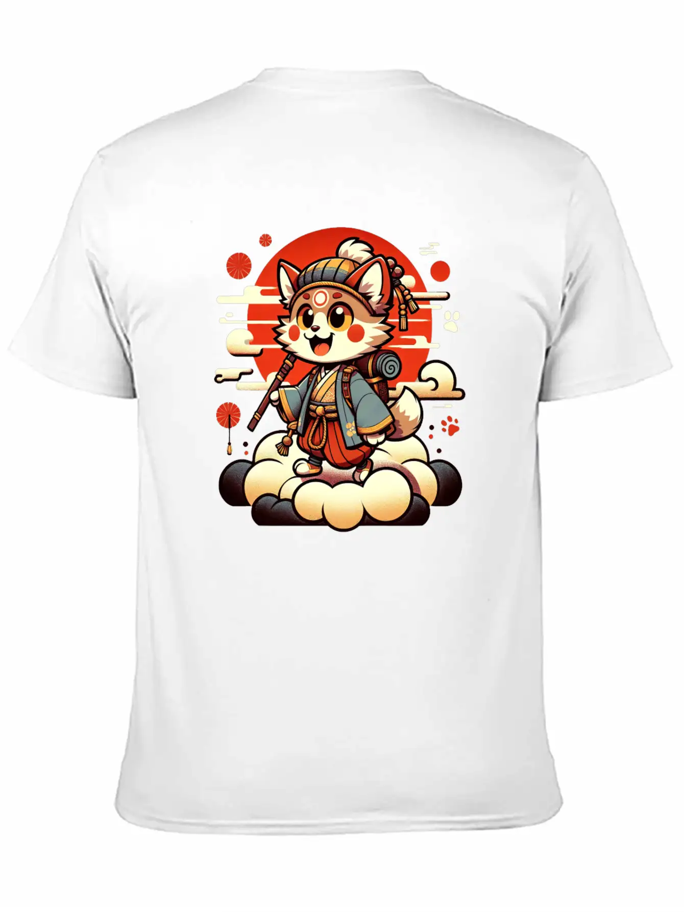 Samurai Fox - Dawn Of The Shogun Stylish Everyday T-Shirt – Unisex Basic Cotton Tee