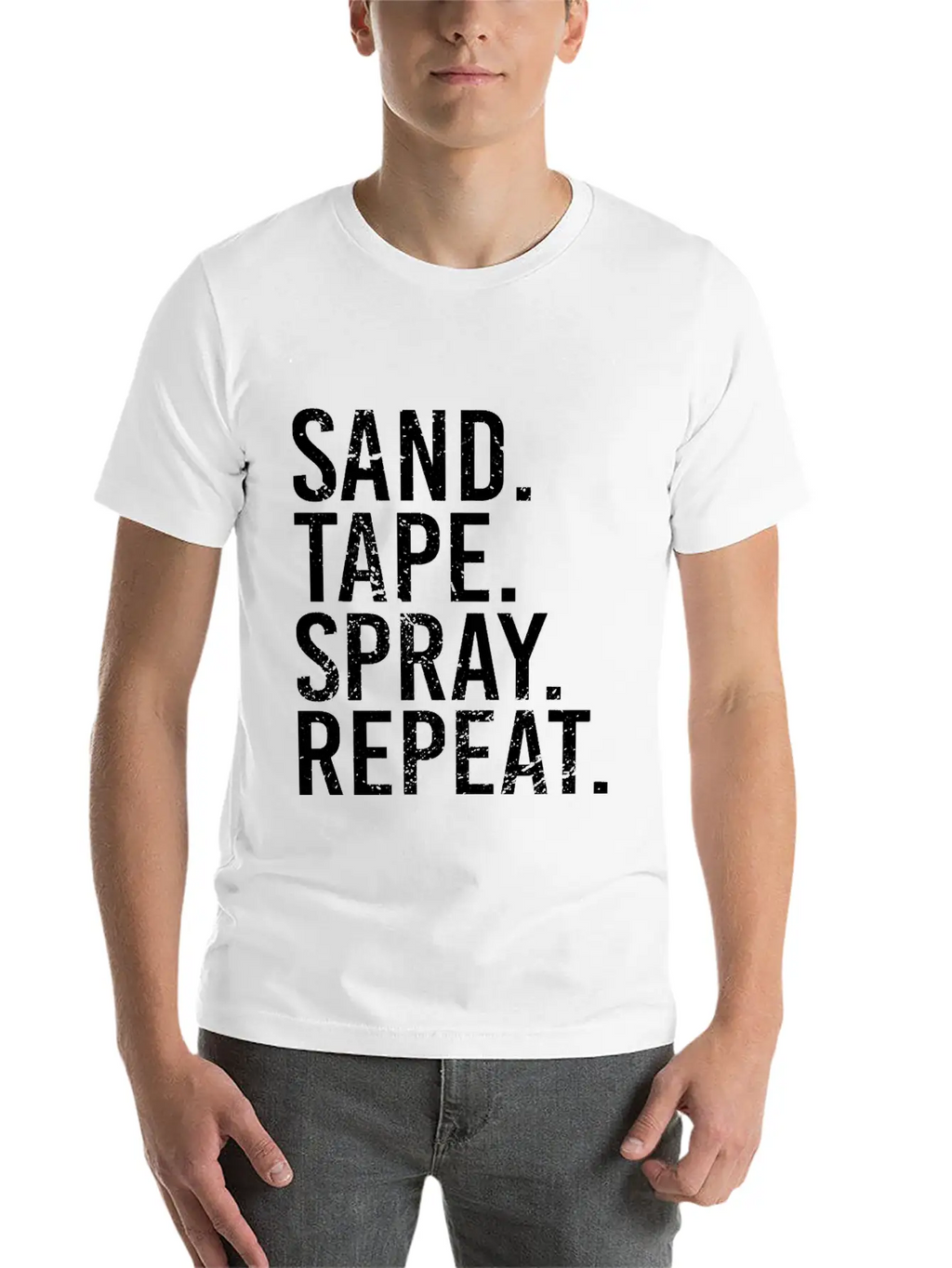 Sand Tape Spray Repeat Auto Body Painter Automotiv Classic Cotton Tee – Unisex Comfort For Any Season