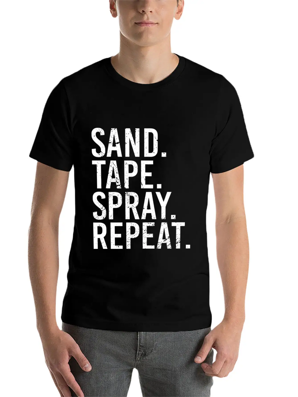 Sand Tape Spray Repeat Auto Body Painter Automotiv Classic Cotton Tee – Unisex Comfort For Any Season