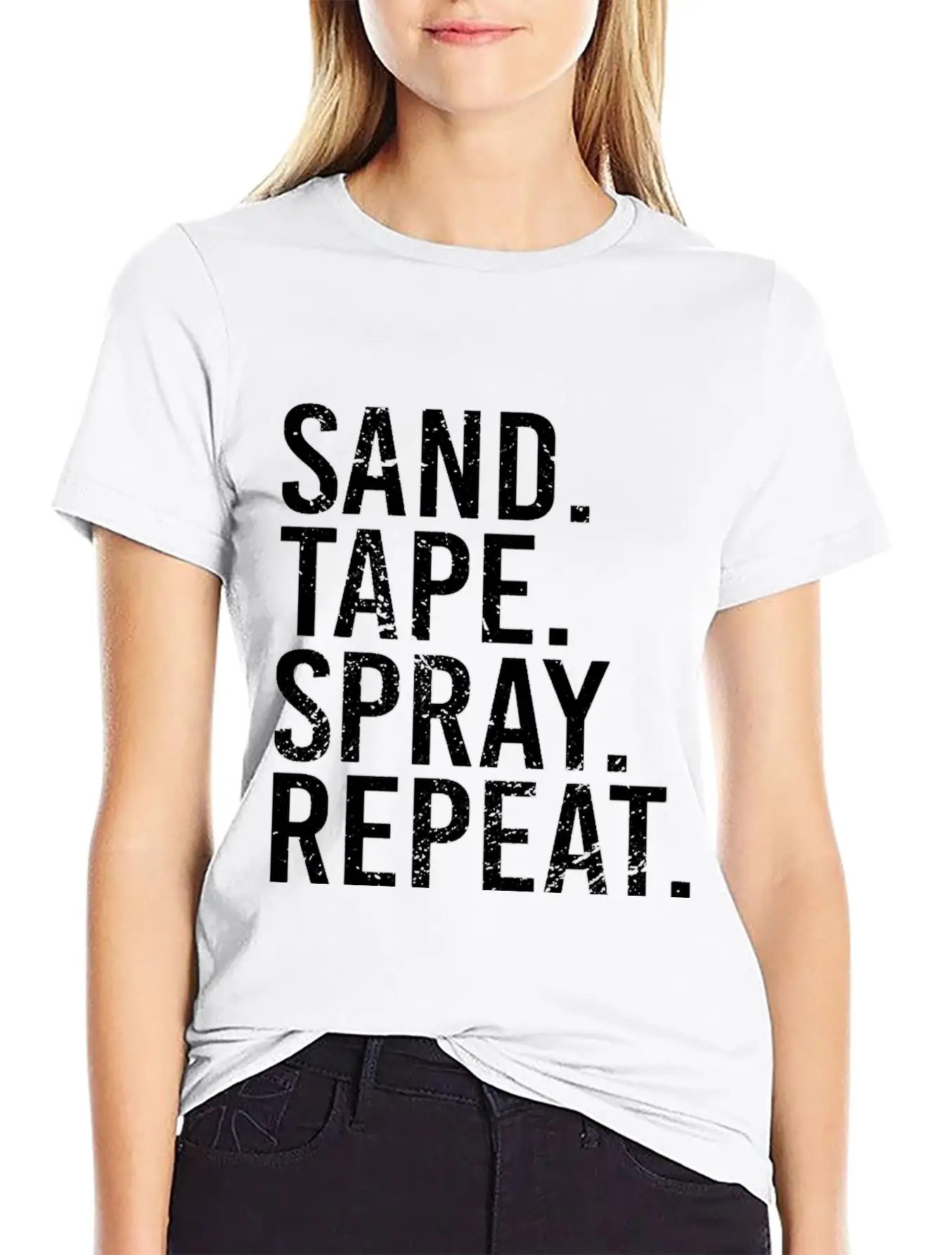 Sand Tape Spray Repeat Auto Body Painter Automotiv Classic Cotton Tee – Unisex Comfort For Any Season