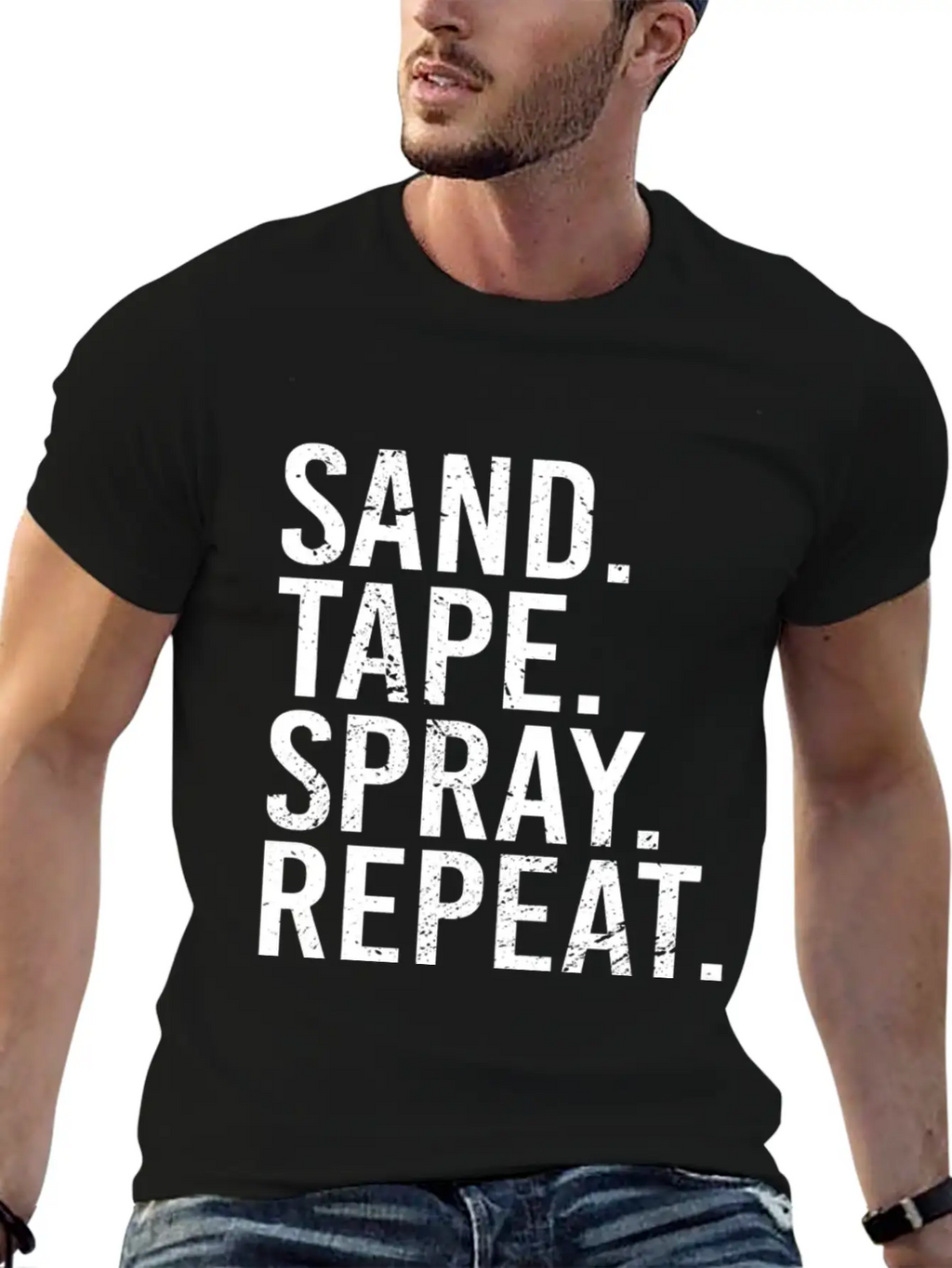 Sand Tape Spray Repeat Auto Body Painter Automotiv Classic Cotton Tee – Unisex Comfort For Any Season