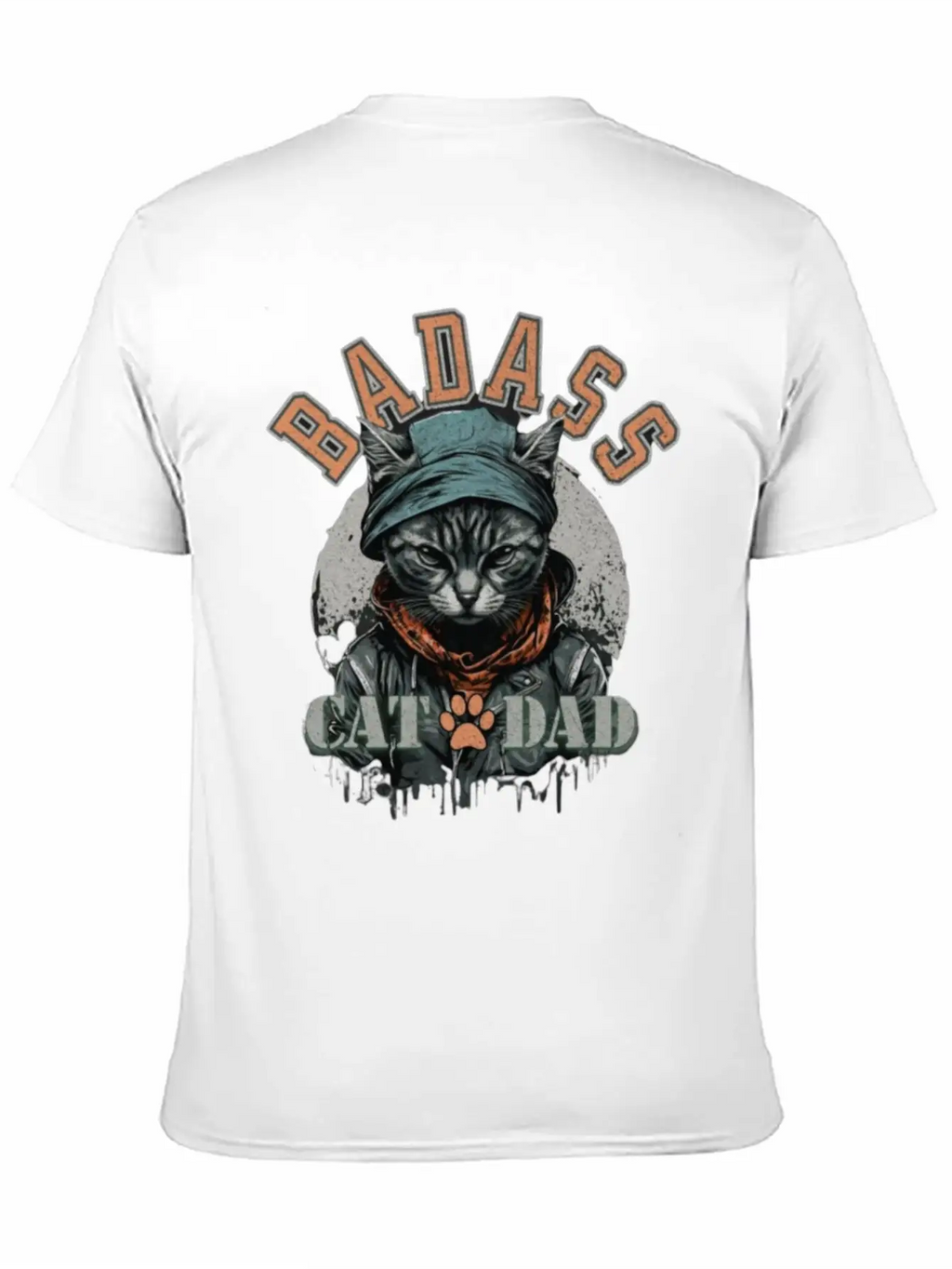 Sans TitreBadass Cat Dad Breathable Soft Cotton T-Shirt – Timeless Casual Look