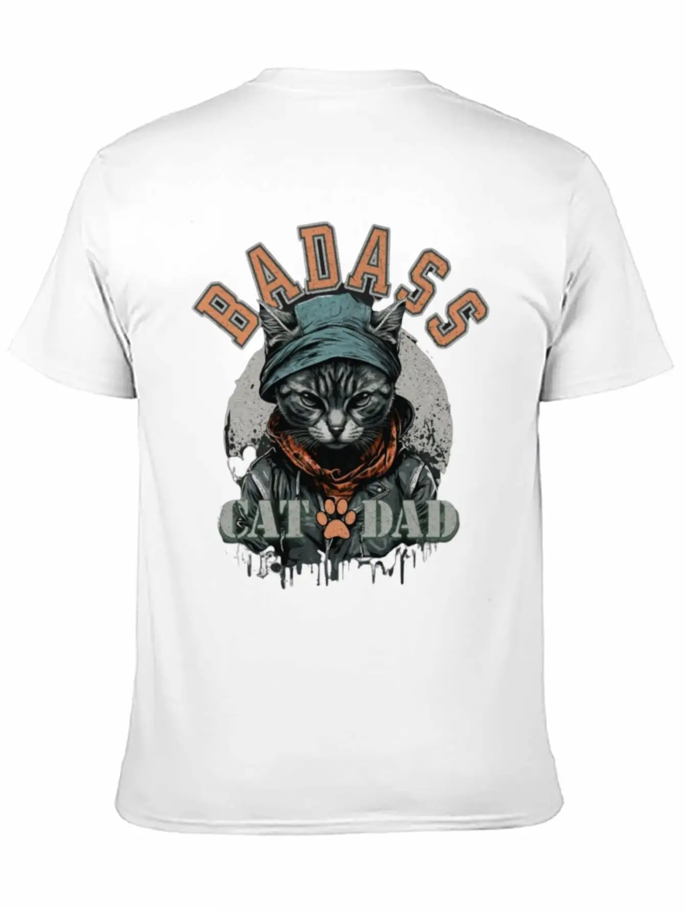 Sans TitreBadass Cat Dad Breathable Soft Cotton T-Shirt – Timeless Casual Look