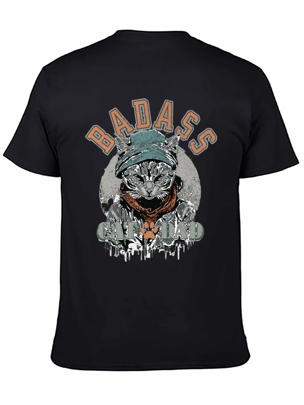 Sans TitreBadass Cat Dad Breathable Soft Cotton T-Shirt – Timeless Casual Look