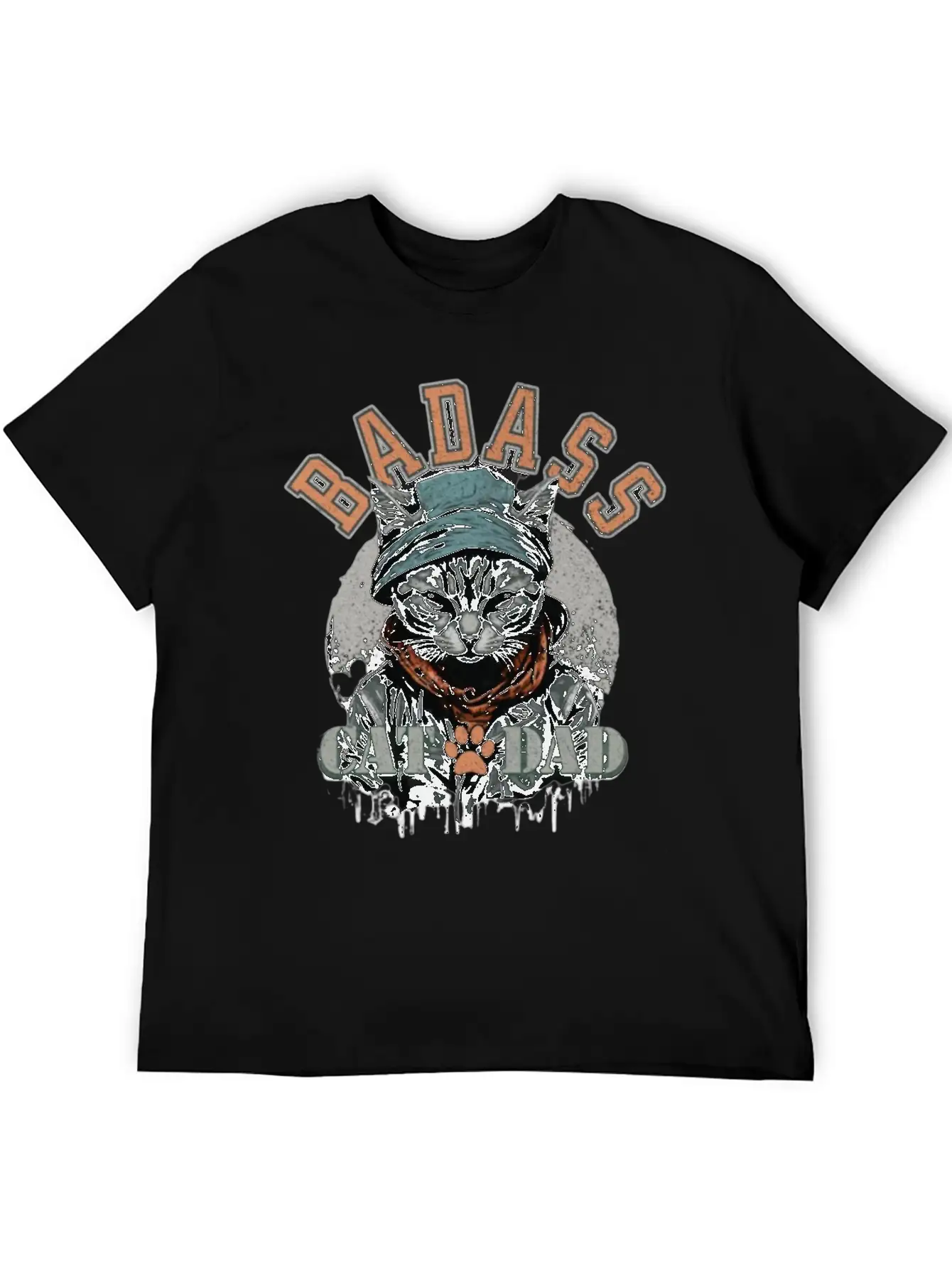Sans TitreBadass Cat Dad Breathable Soft Cotton T-Shirt – Timeless Casual Look
