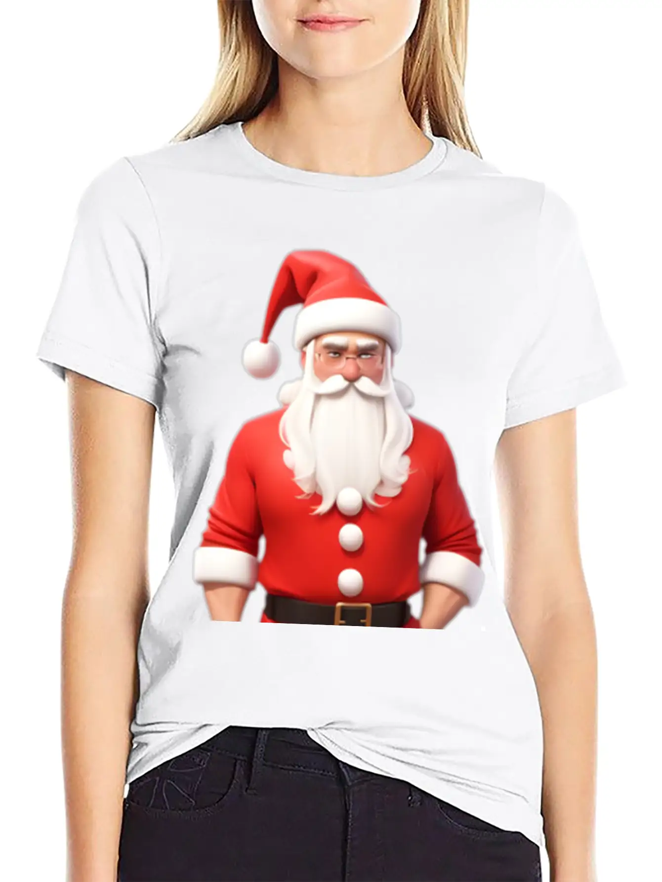 Santa 3d Breathable Graphic T-Shirt – Perfect For Casual Days