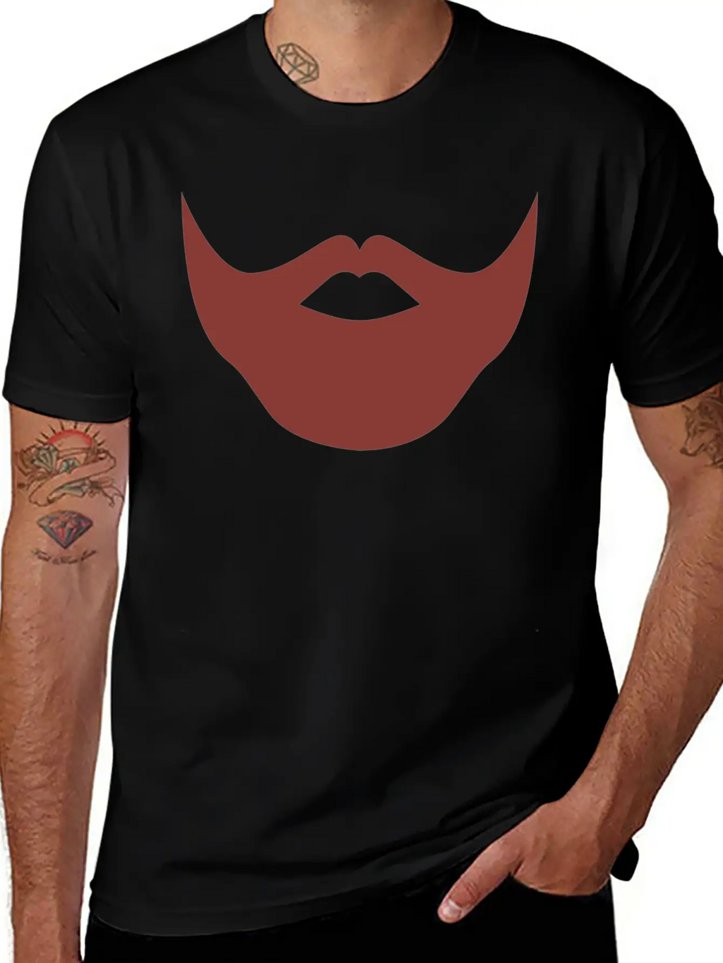 Santa Claus Full Beard Hipster Face Mouth Protect Unisex Casual T-Shirt – Clean Design For Daily Comfort