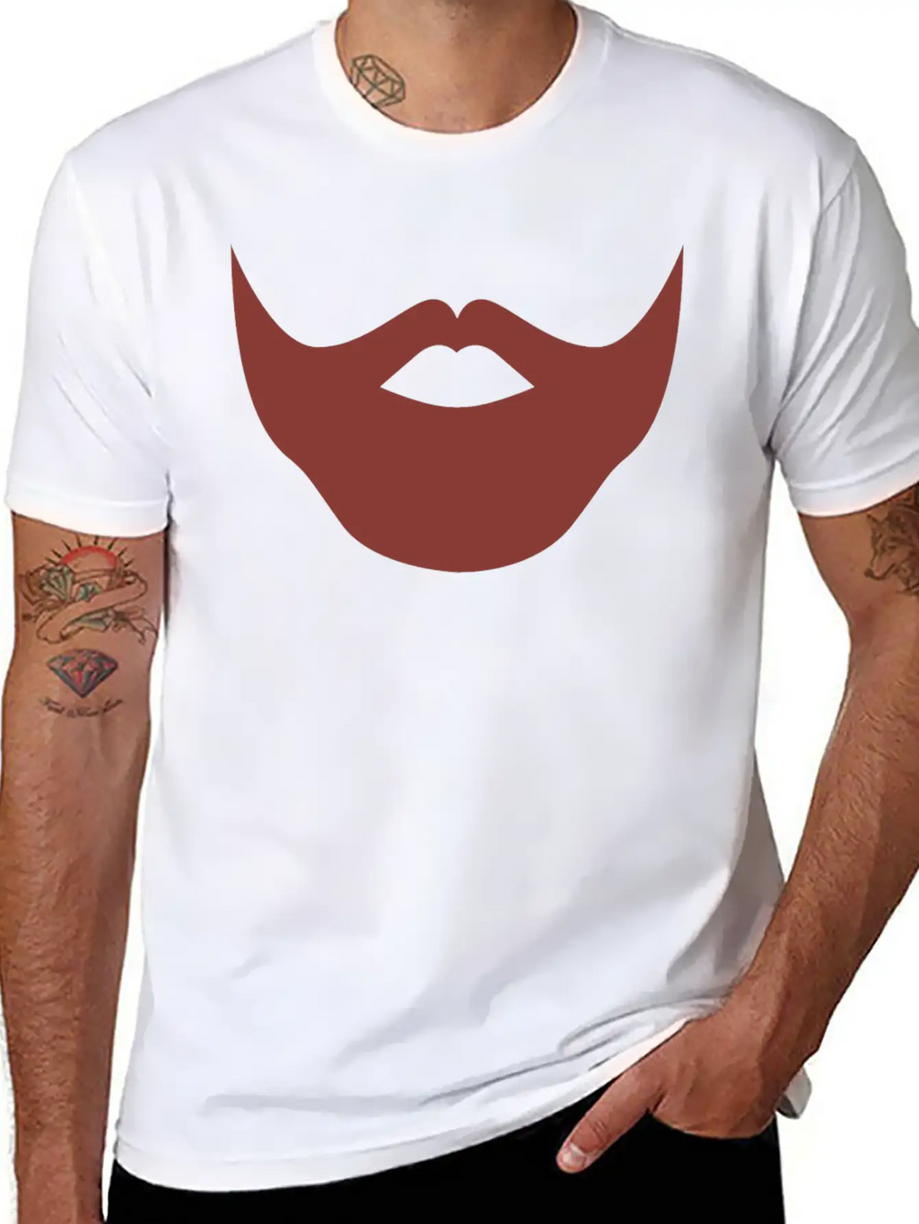 Santa Claus Full Beard Hipster Face Mouth Protect Unisex Casual T-Shirt – Clean Design For Daily Comfort