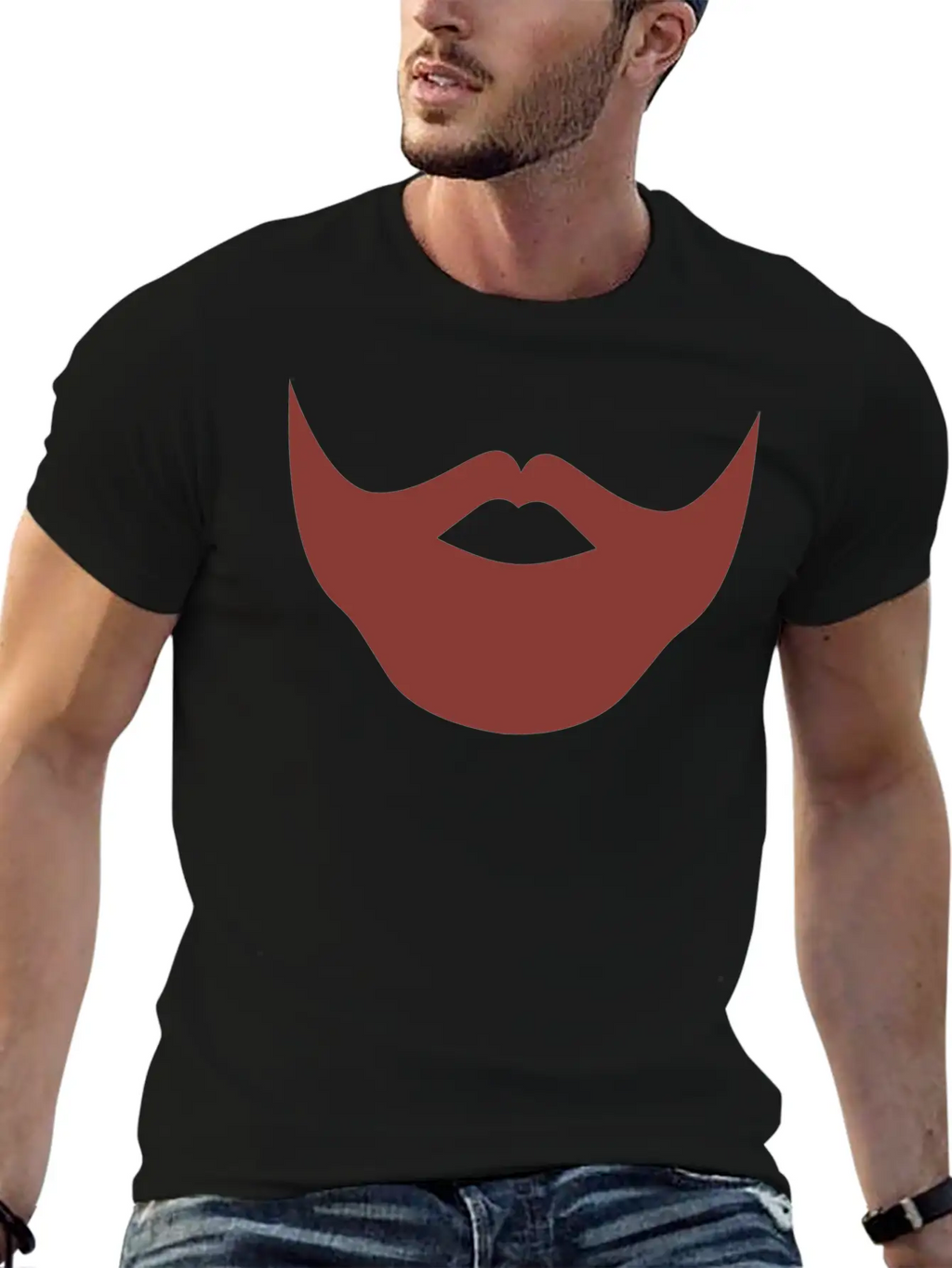 Santa Claus Full Beard Hipster Face Mouth Protect Unisex Casual T-Shirt – Clean Design For Daily Comfort