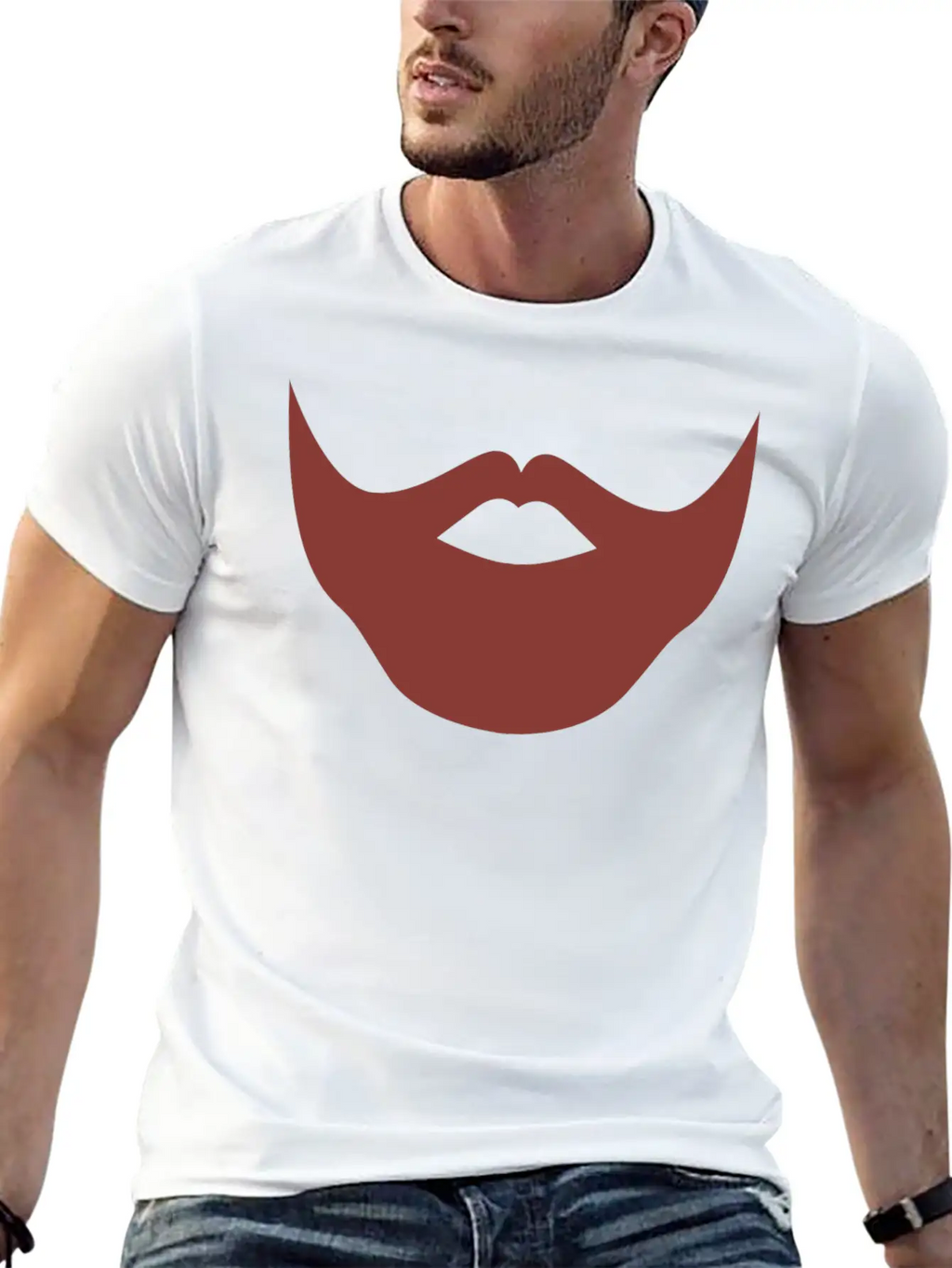 Santa Claus Full Beard Hipster Face Mouth Protect Unisex Casual T-Shirt – Clean Design For Daily Comfort