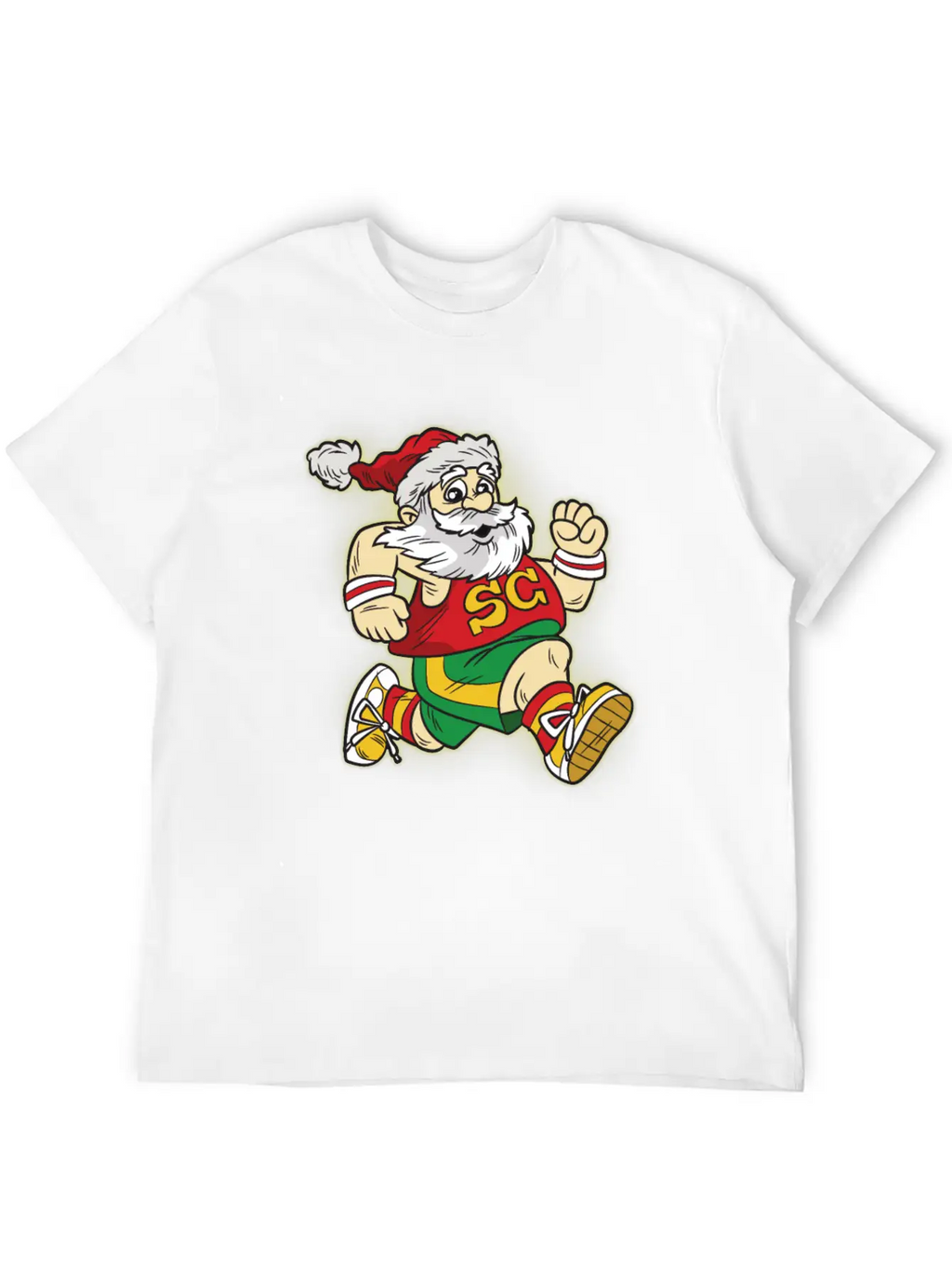Santa Claus Marathon Modern Fit Casual T-Shirt – Clean And Versatile Design