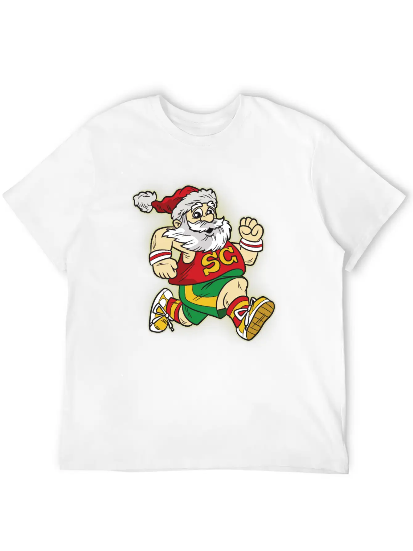 Santa Claus Marathon Modern Fit Casual T-Shirt – Clean And Versatile Design